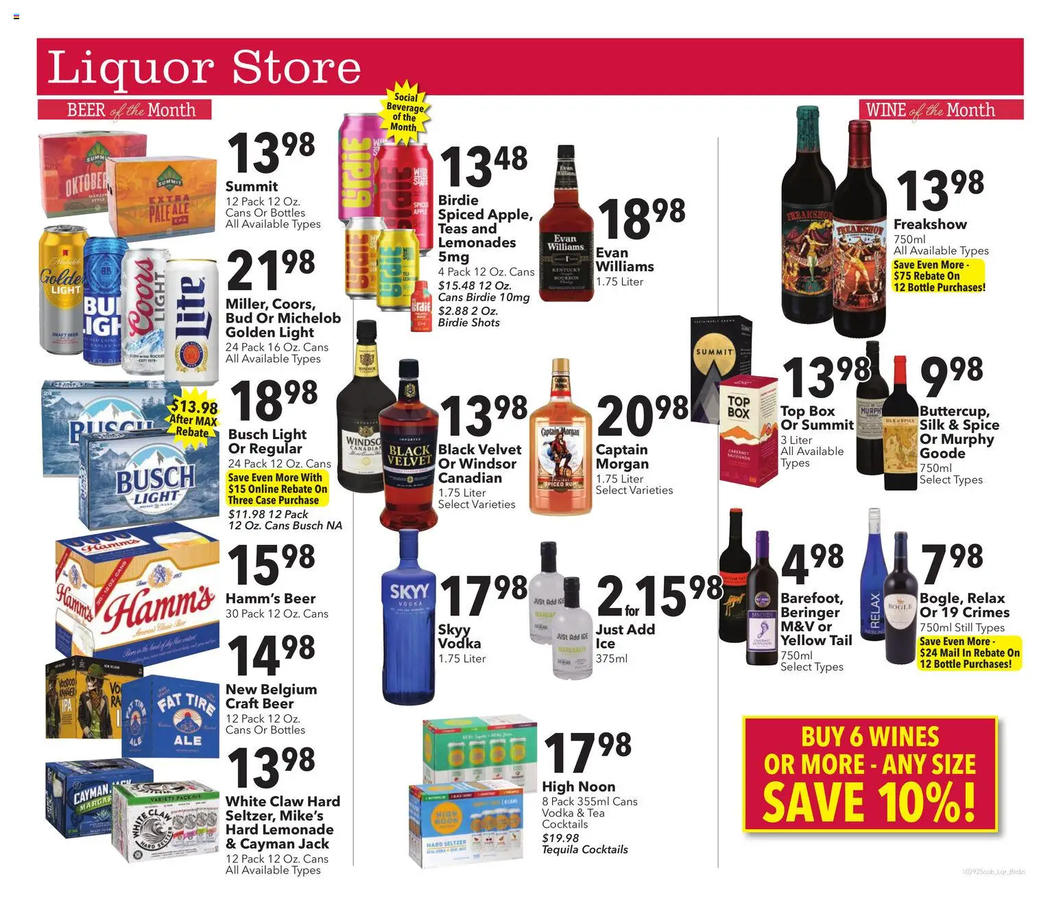 Coborn's Liquor Store - valid from 29.10.2025 | Page: 1 | Products: Beer, Tea, Vodka, Case