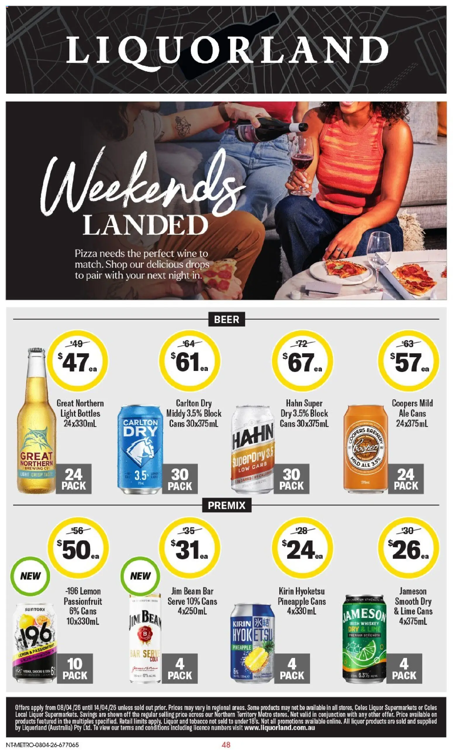 Coles catalogue - valid from 08.04.2026 | Page: 48 | Products: Beer, Pineapple, Lemon, Lime