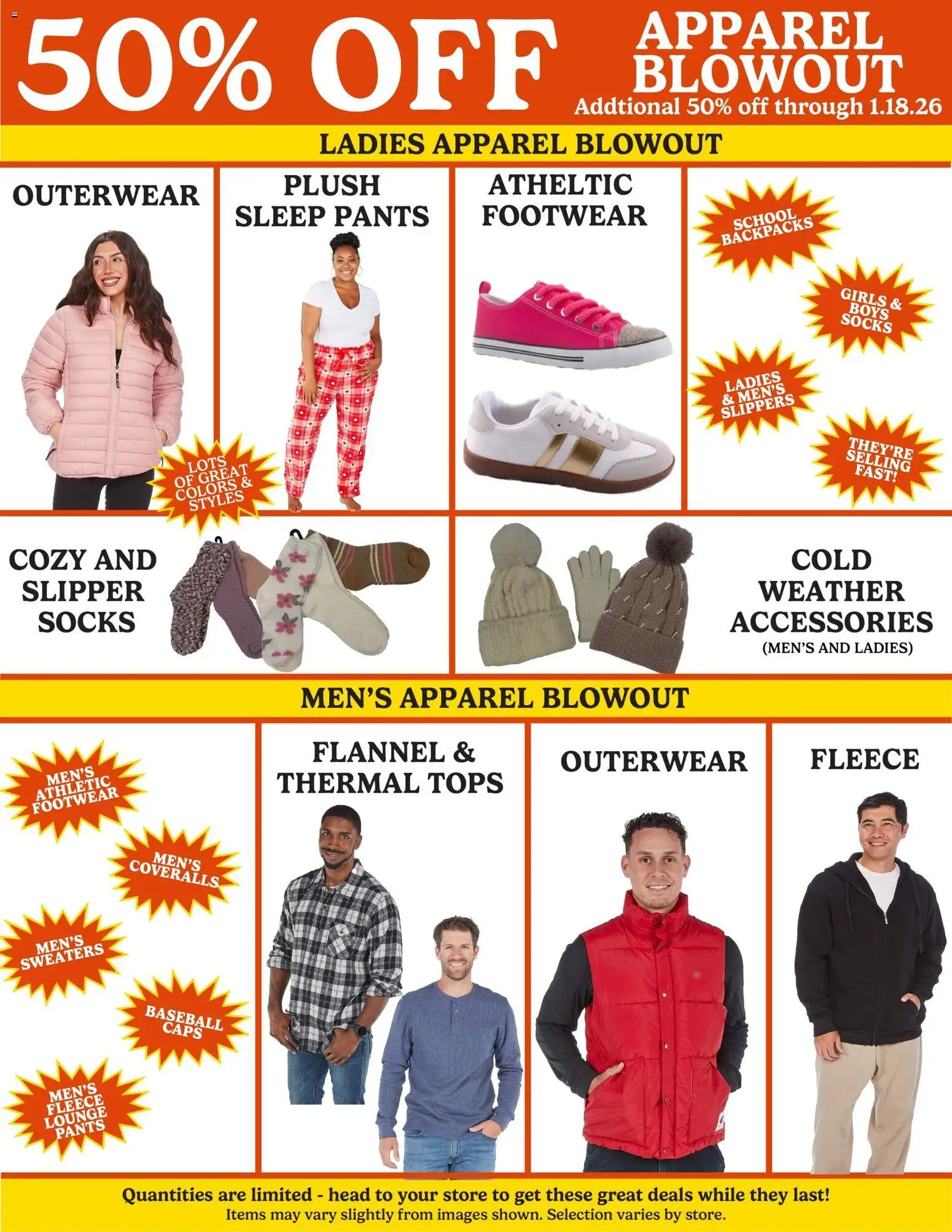 Big Lots Weekly Ad - valid from 08.01.2026 | Page: 1 | Products: Pants, Socks, Slippers