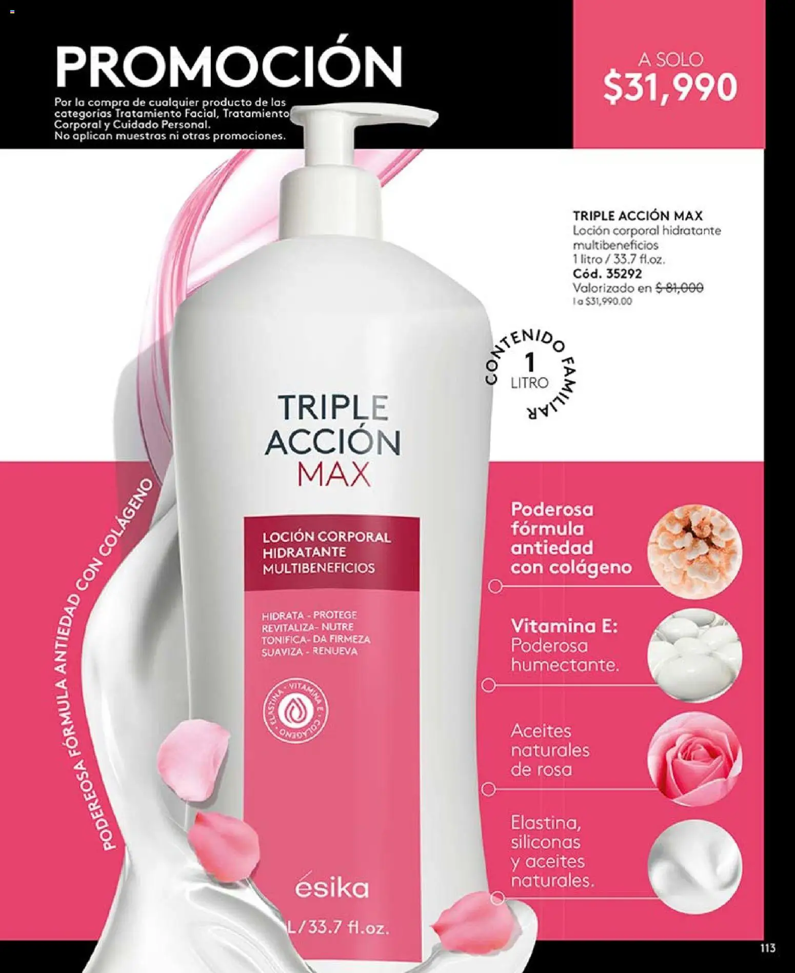 Ésika revista - valida desde el 15.04.2026 | Página: 113 | Productos: Loción