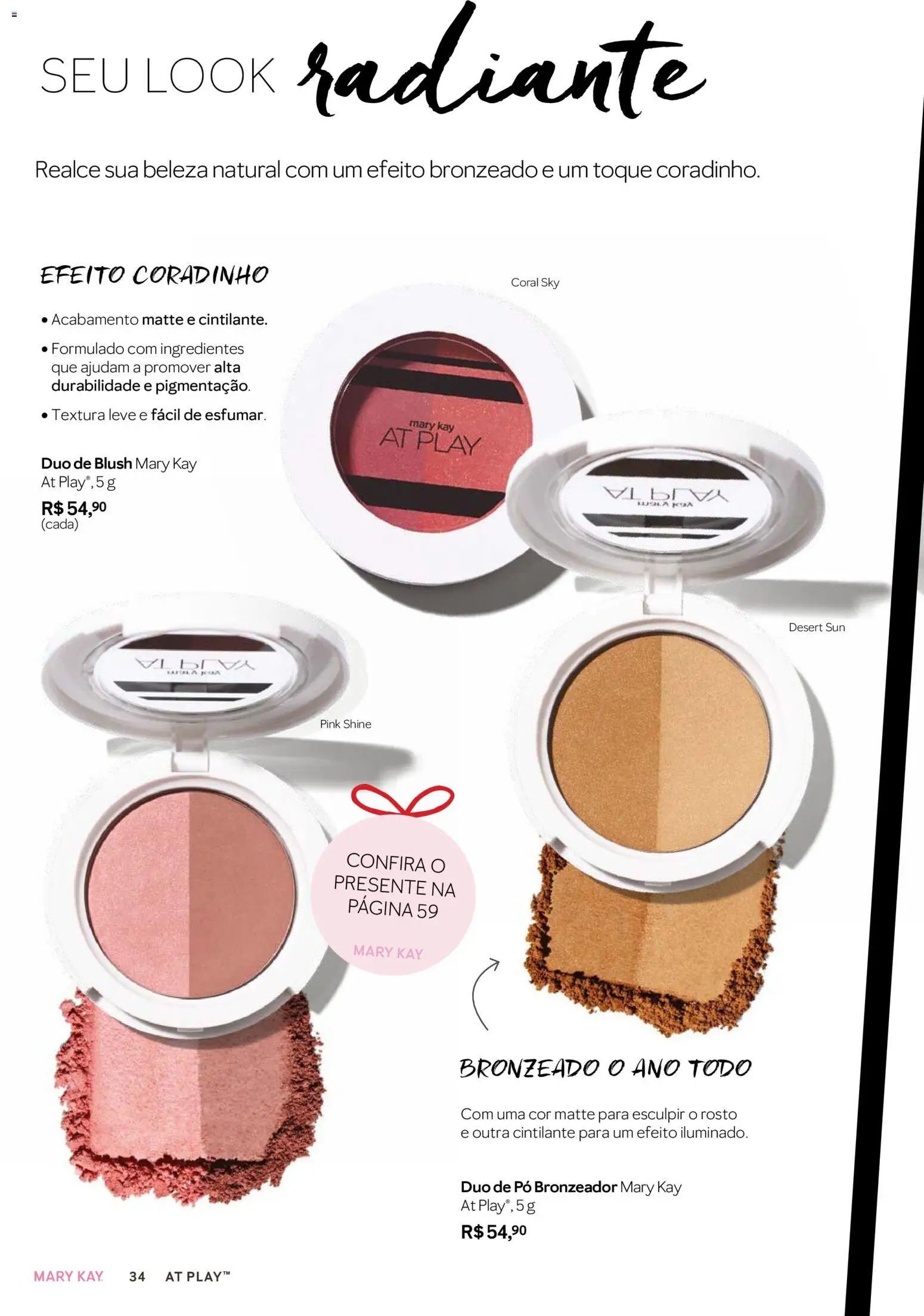 Mary Kay Folheto - válido de 01.11.2025 | Página: 34 | Produtos: Pó, Bronzeador, Blush