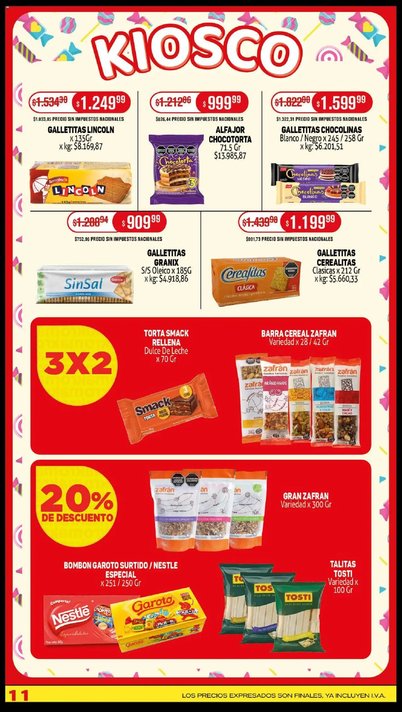 Makro ofertas │ válido desde el 16.10.2025 | Página: 11 | Productos: Galletitas, Dulce de leche, Torta, Leche