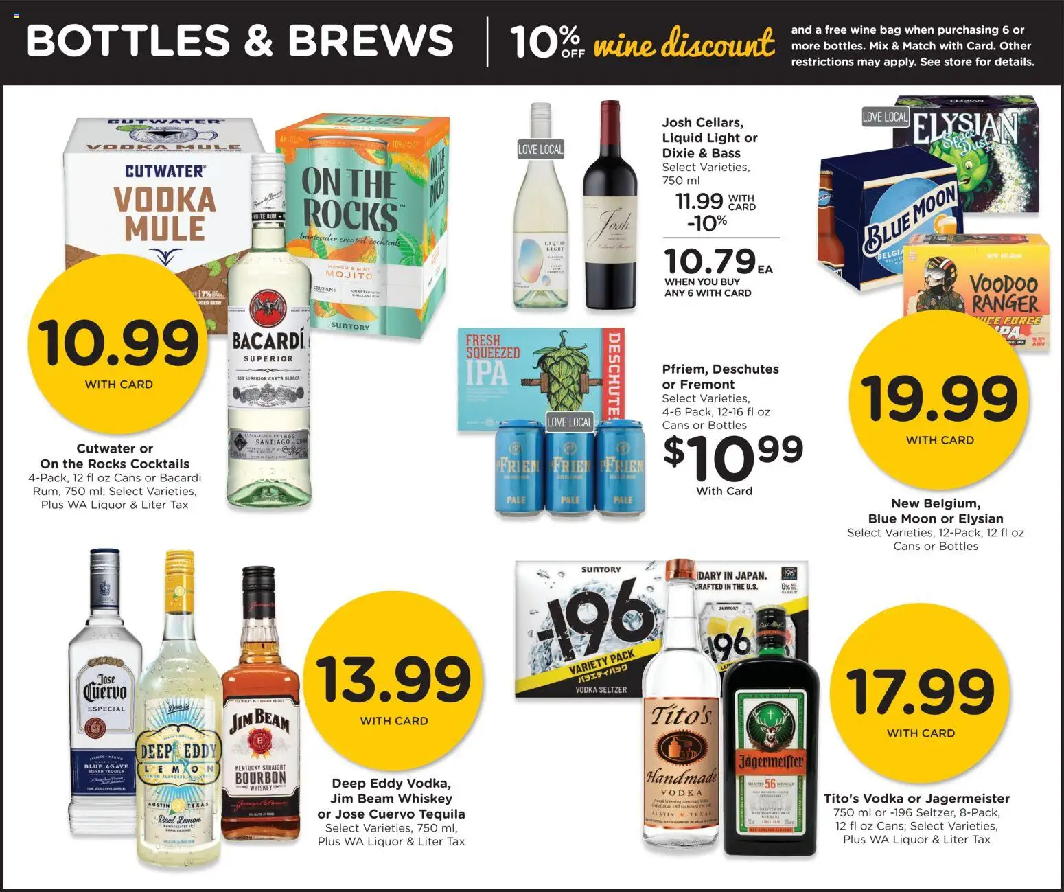 QFC Weekly Ad - valid from 29.10.2025 | Page: 11 | Products: Beer, Whiskey, Lemon, Bag