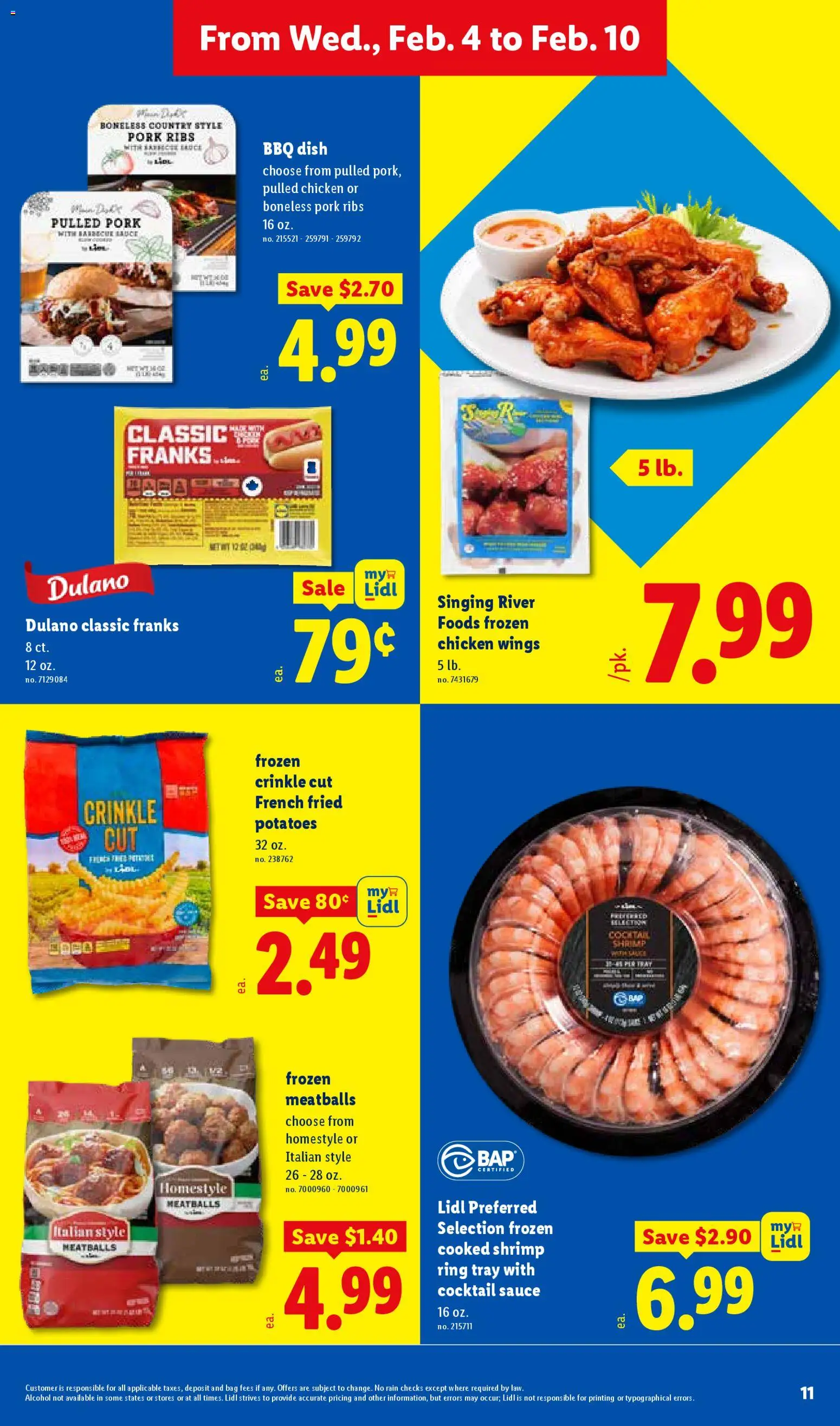 Lidl Weekly Ad - valid from 04.02.2026 | Page: 11 | Products: Ring, Pork, Sauce, Bag