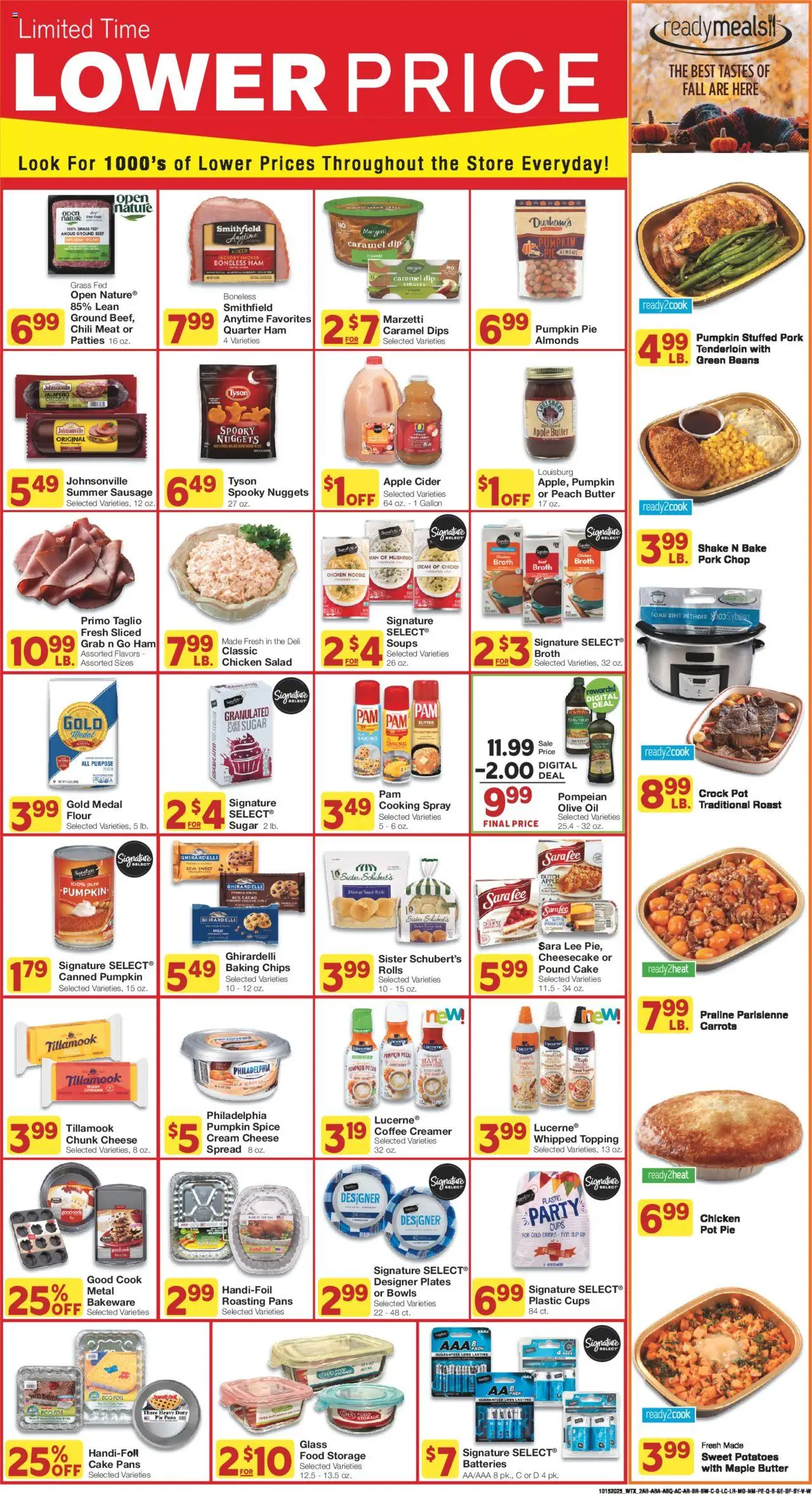 United Supermarkets Weekly Ad - valid from 15.10.2025 | Page: 2 | Products: Cheese, Ham, Potatoes, Sugar