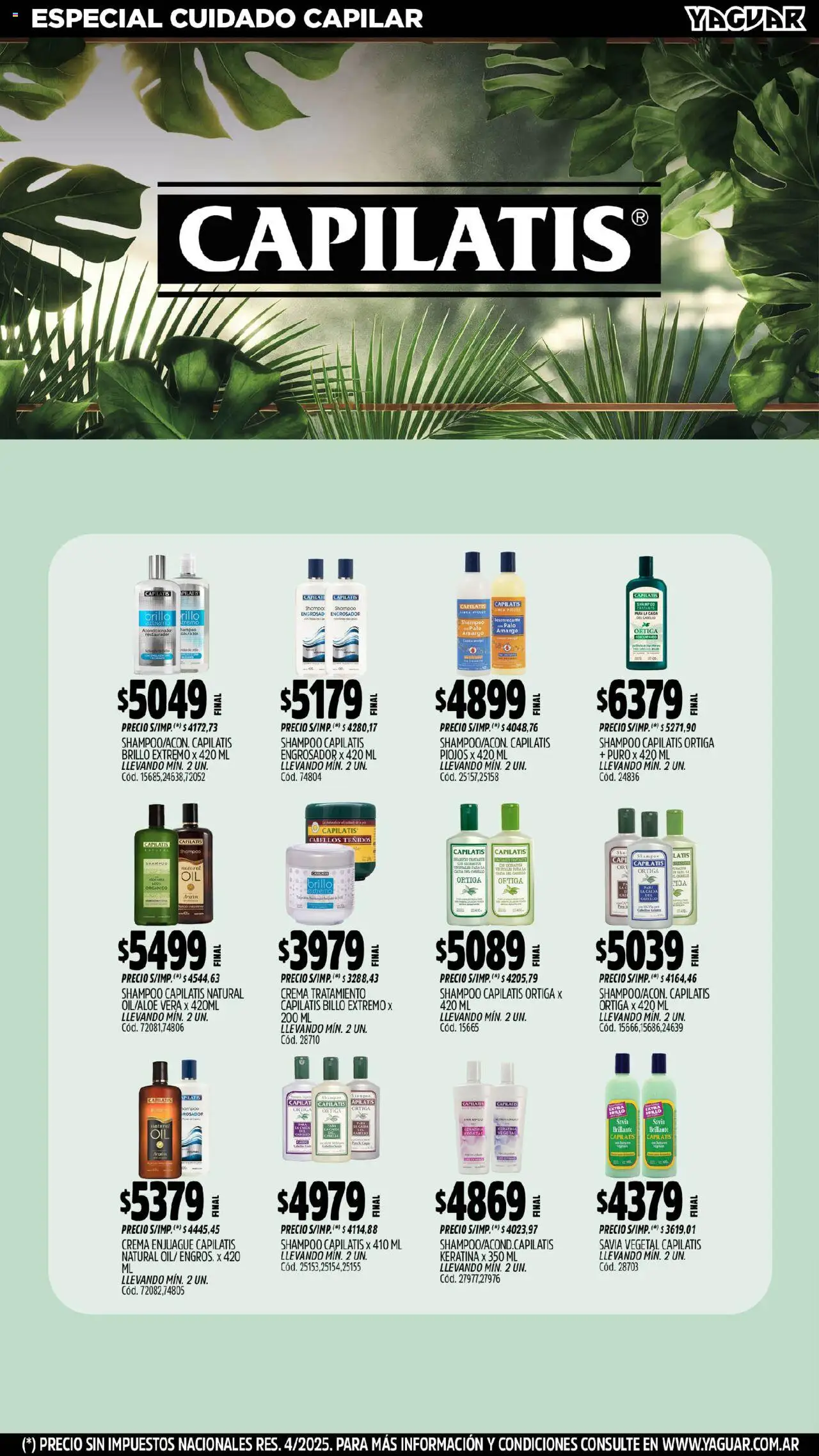 Yaguar - Parque Chacabuco │ válido desde el 28.07.2025 | Página: 20 | Productos: Shampoo, Brillo, Crema