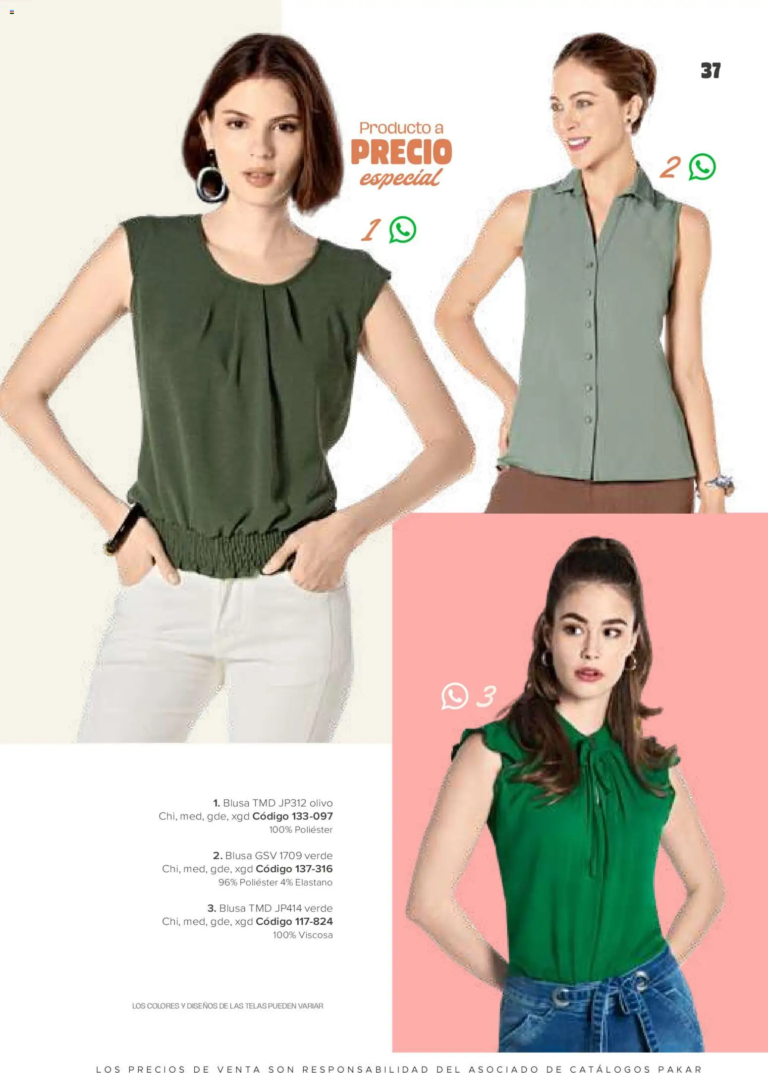 Nuevas ofertas de SC Pakar válidas en toda la República Mexicana desde el 30.01.2026. ¡Encuentra las mejores ofertas en SC Pakar catálogo Ropa! | Página: 37 | Productos: Blusa