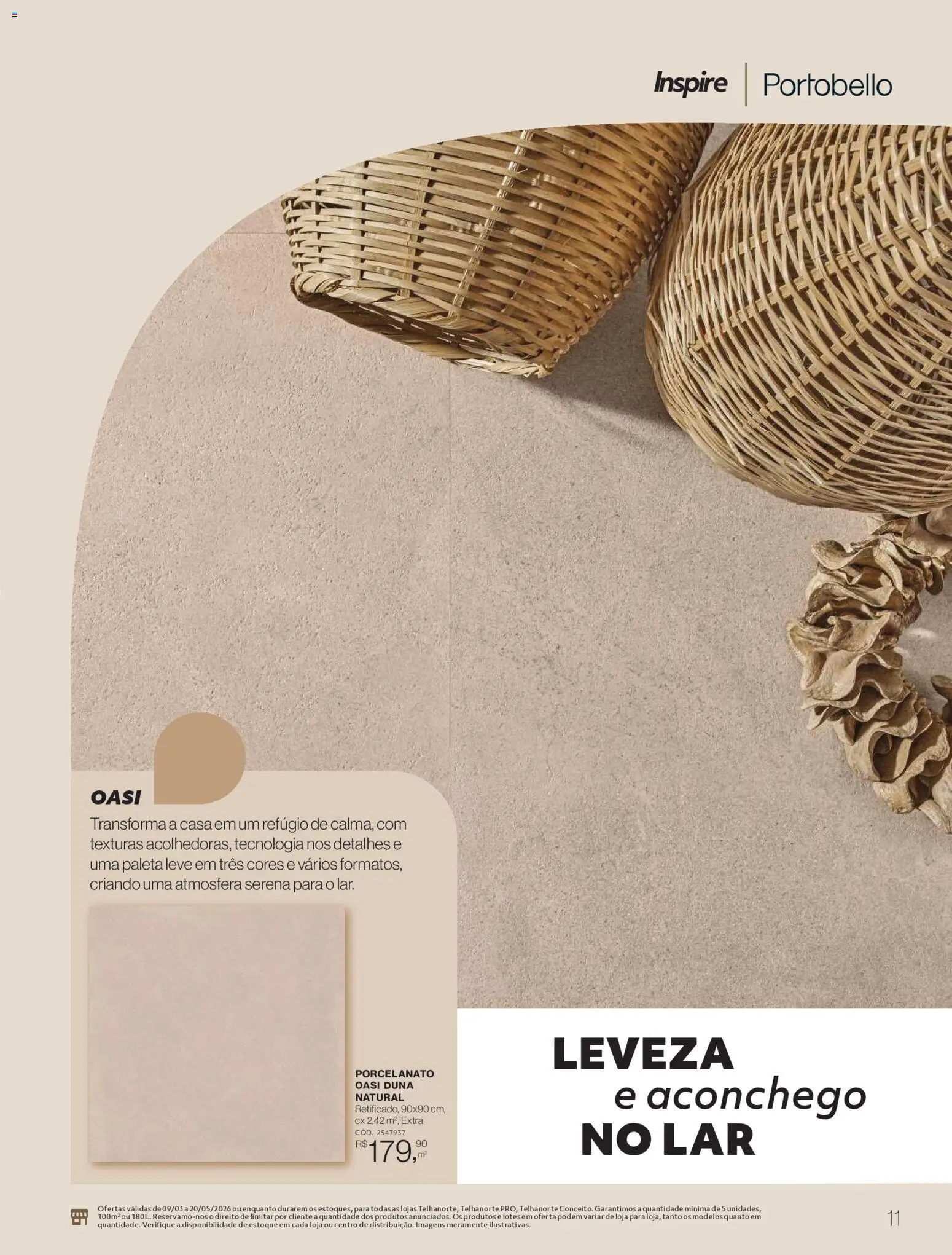 Telhanorte Folheto - válido de 09.03.2026 | Página: 11 | Produtos: Porcelanato