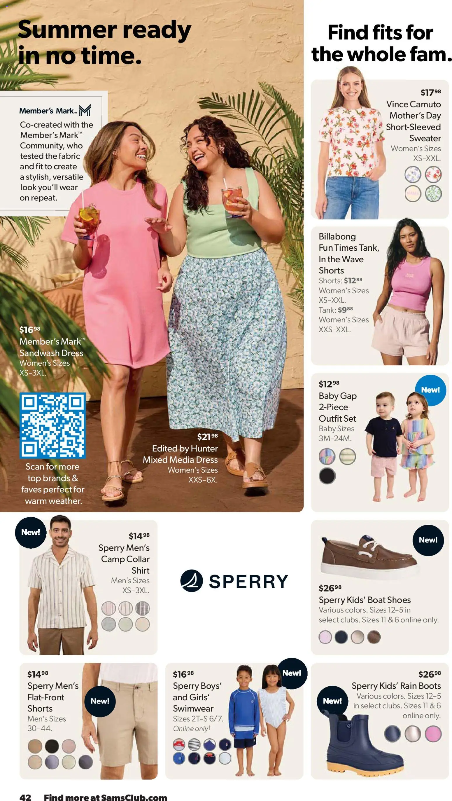Sam's Club Weekly Ad - valid from 29.04.2026 | Page: 42 | Products: Swimwear, Shorts, Boots, Dress