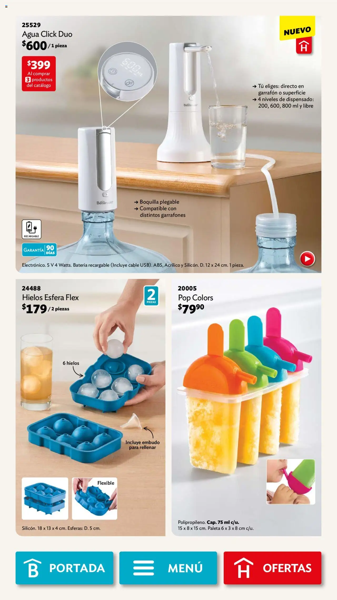 Nuevas ofertas de Betterware válidas en toda la República Mexicana desde el 01.09.2025. ¡Encuentra las mejores ofertas en Betterware - Campaña 9 2025! | Página: 60 | Productos: Paleta, Cable, Flexible, Batería