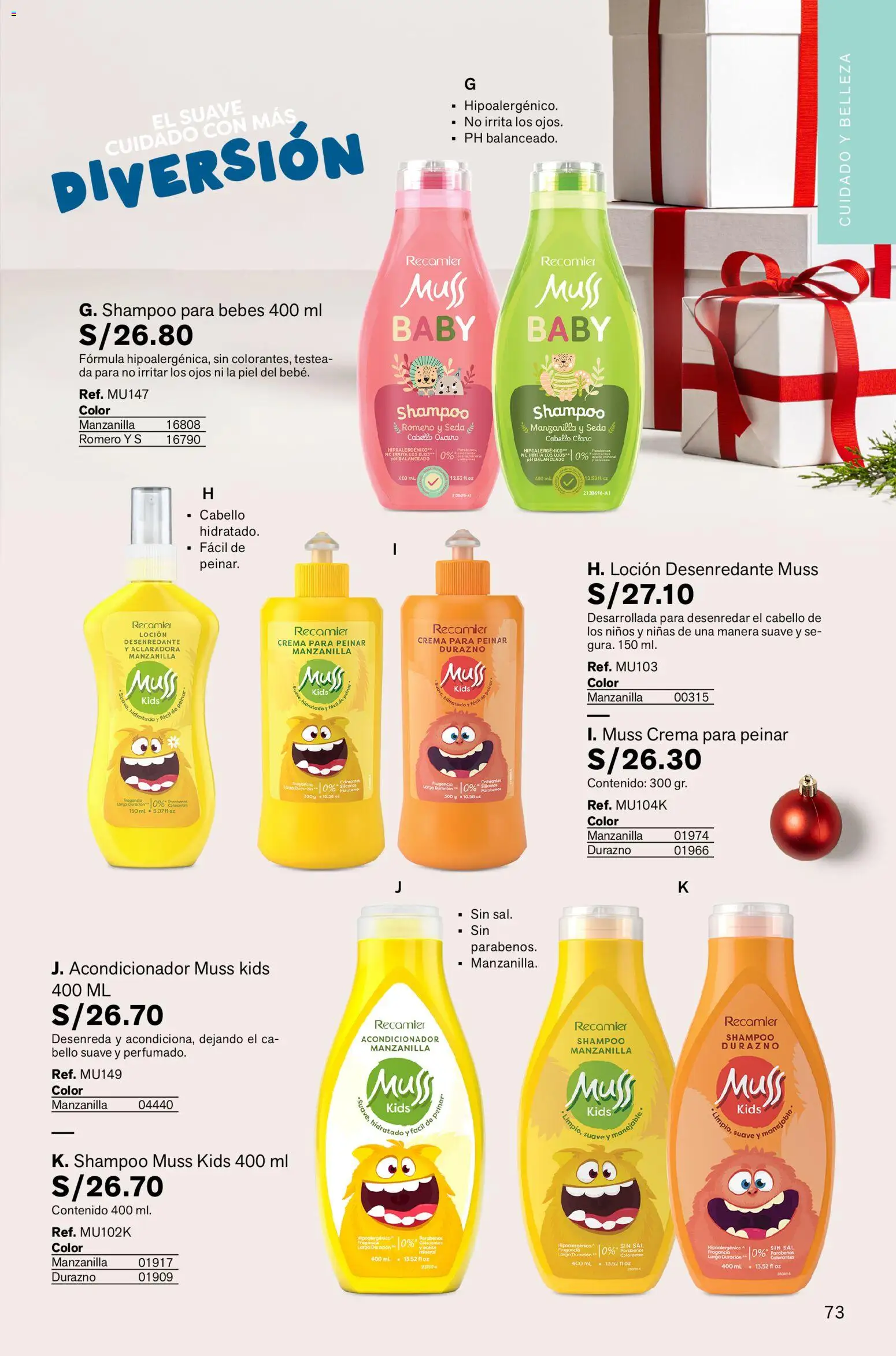 Catálogo Leonisa válido desde 05.12.2025 | Página: 73 | Productos: Shampoo, Acondicionador, Aceite, Crema