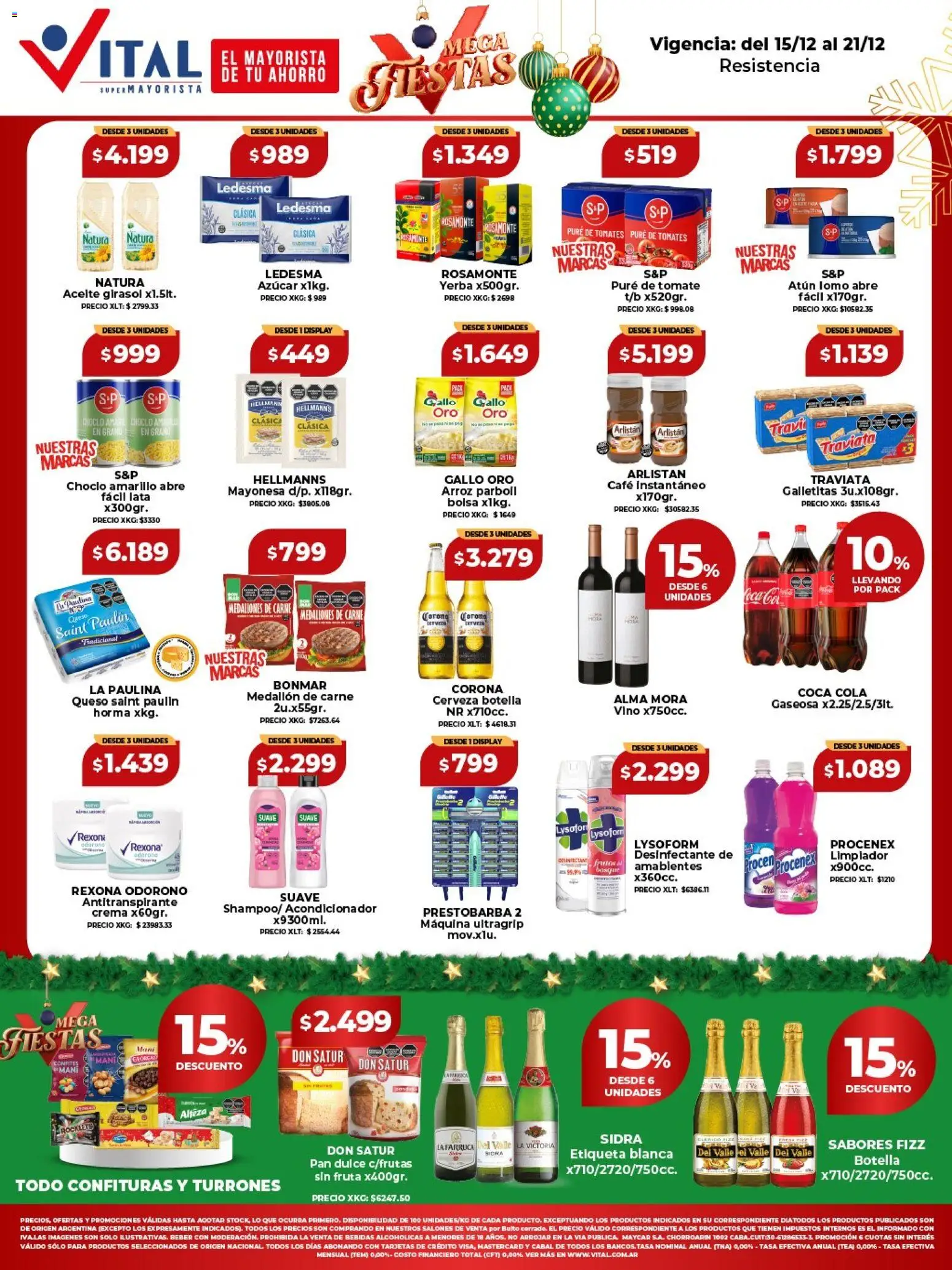 Vital - Ofertas -  Resistencia │ válido desde el 15.12.2025 | Página: 1 | Productos: Bolsa, Galletitas, Tomate, Queso
