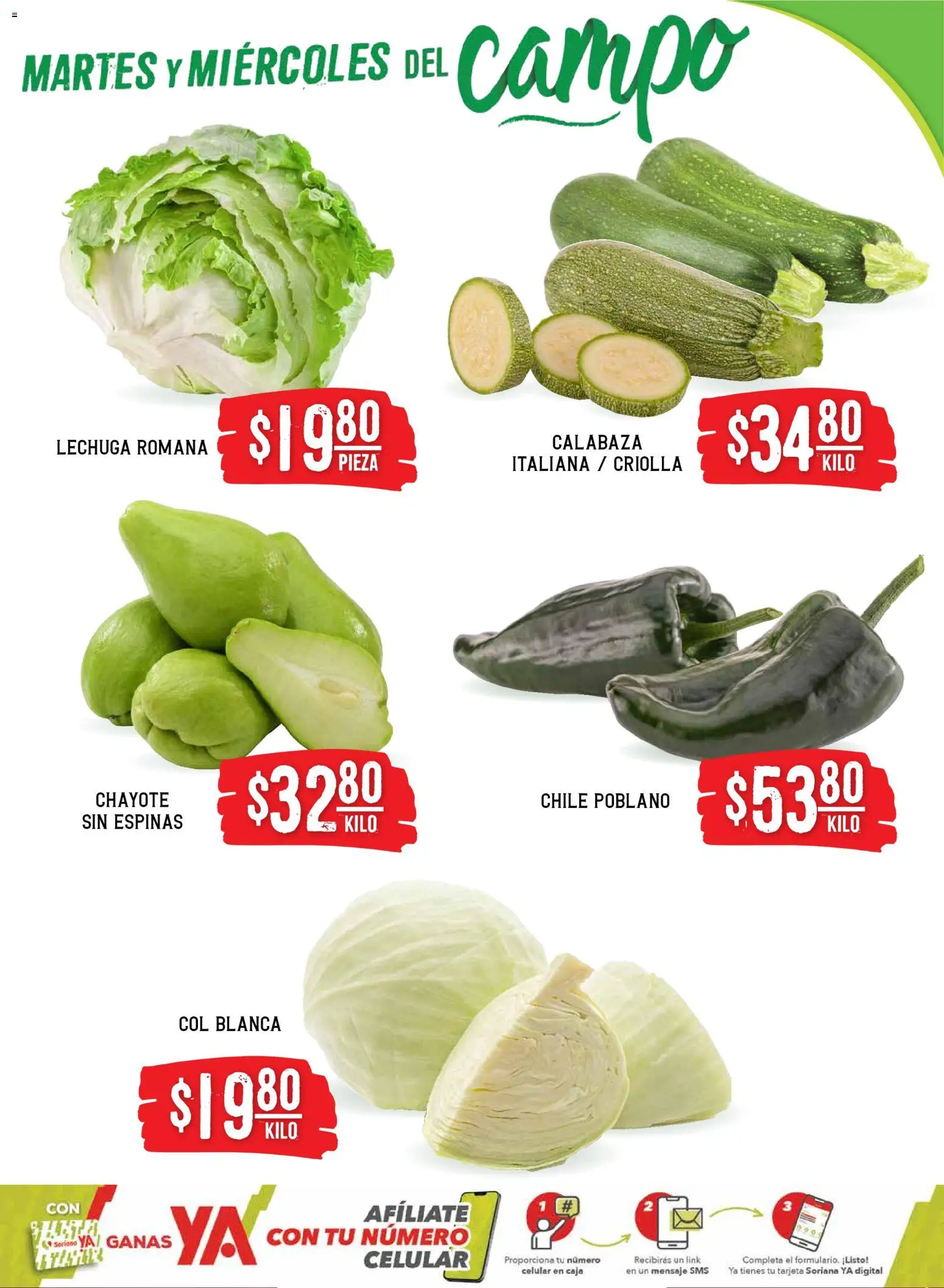 Nuevas ofertas de Soriana válidas en toda la República Mexicana desde el 16.12.2025. ¡Encuentra las mejores ofertas en Soriana - Martes y Miércoles del Campo Híper: Tijuana, Mexicali, Ensenada, San Luis Río Colorado y Tecate! | Página: 3 | Productos: Col, Lechuga, Caja