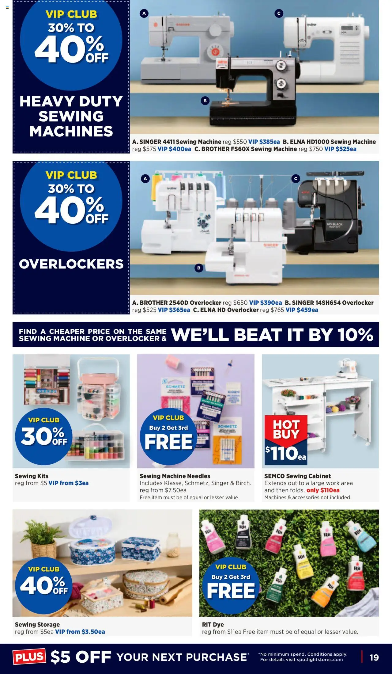 Spotlight catalogue - valid from 24.09.2025 | Page: 19 | Products: Cabinet, Kits, Accessories, Sewing machine