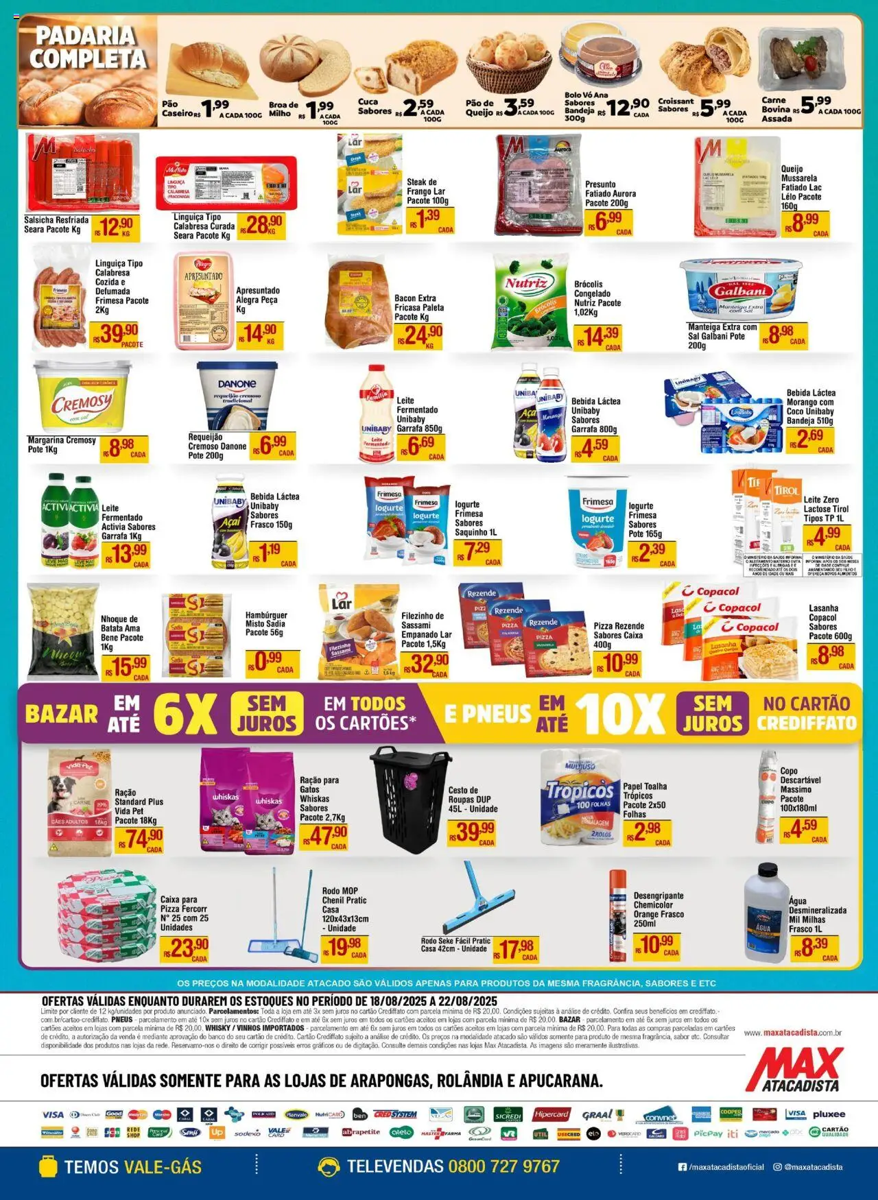 Max Atacadista Folheto - válido de 18.08.2025 | Página: 4 | Produtos: Coco, Presunto, Pizza, Requeijão