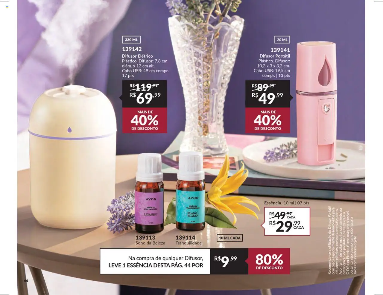 Avon Folheto - válido de 16.06.2025 | Página: 44 | Produtos: Difusor, Caixa, Cabo, USB