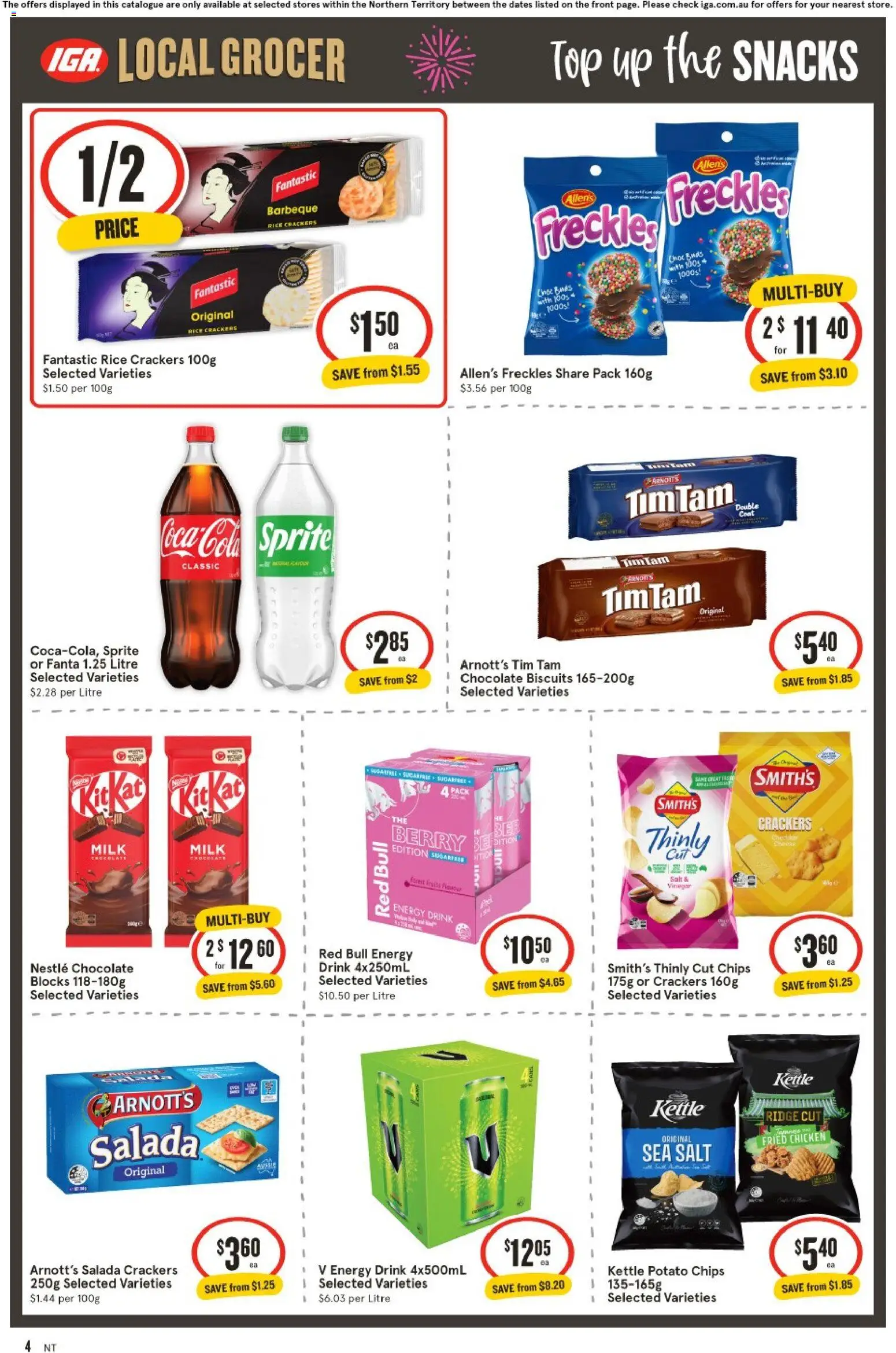 IGA catalogue - valid from 31.12.2025 | Page: 4 | Products: Lettuce, Cucumbers, Watermelon, Grapes