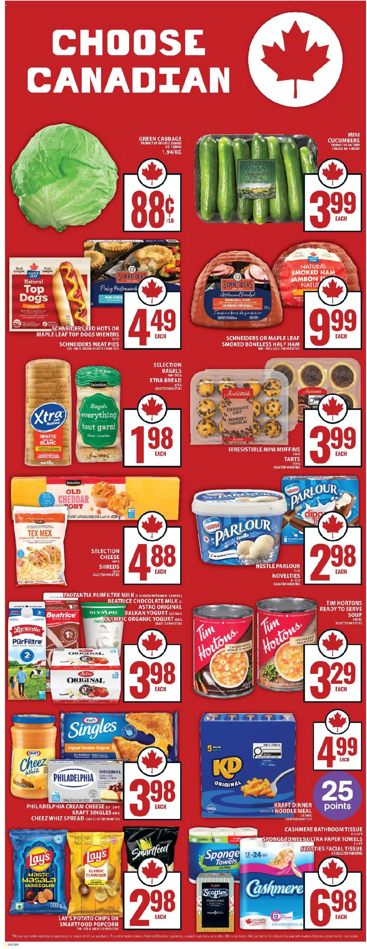 Food Basics flyer valid from 12.03.2026 | Page: 5 | Products: Cream, Cucumbers, Yogurt, Bread