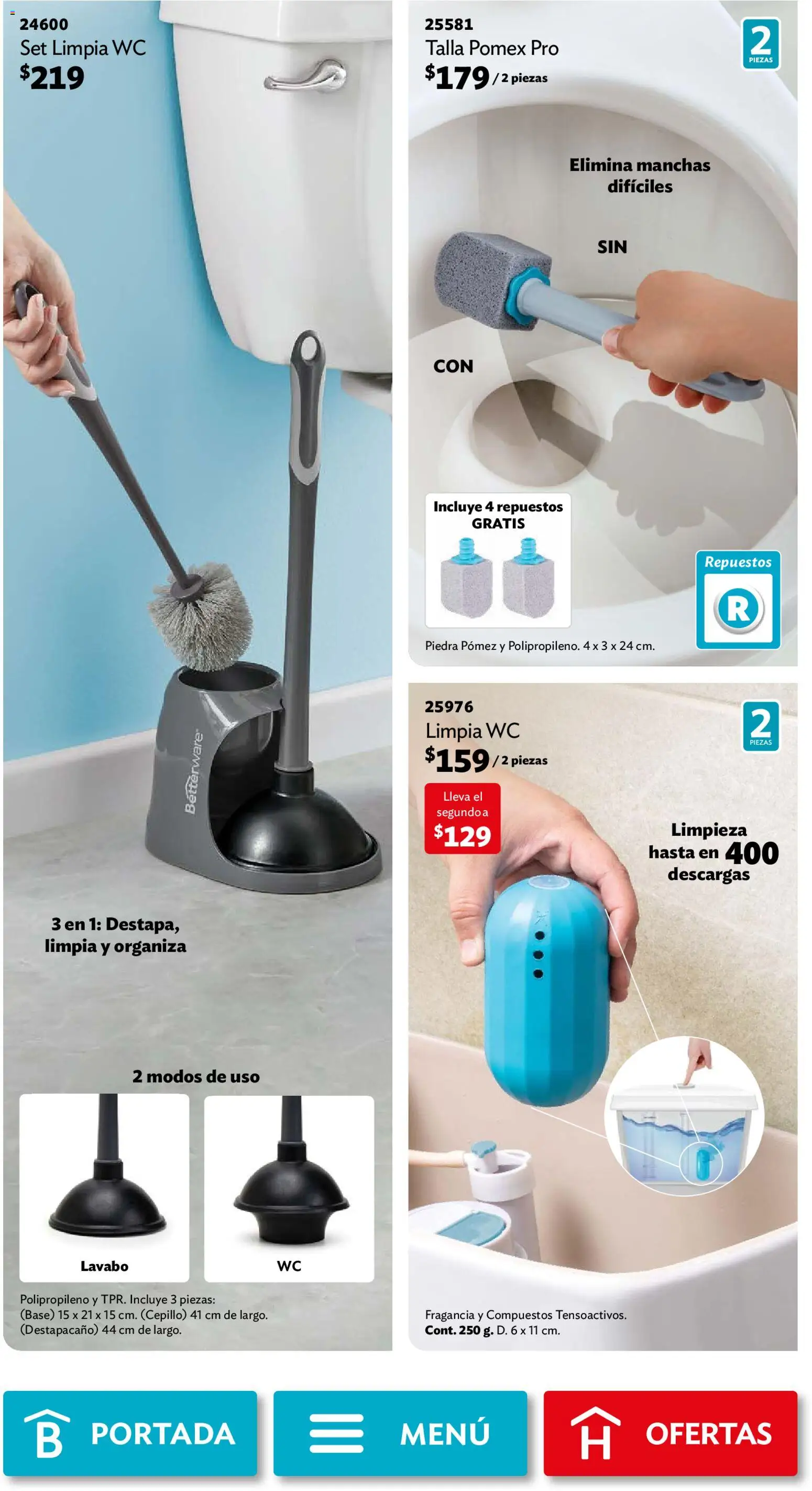 Nuevas ofertas de Betterware válidas en toda la República Mexicana desde el 02.03.2026. ¡Encuentra las mejores ofertas en Betterware campaña 3 2026! | Página: 93 | Productos: Cepillo, Wc, Lavabo, Fragancia