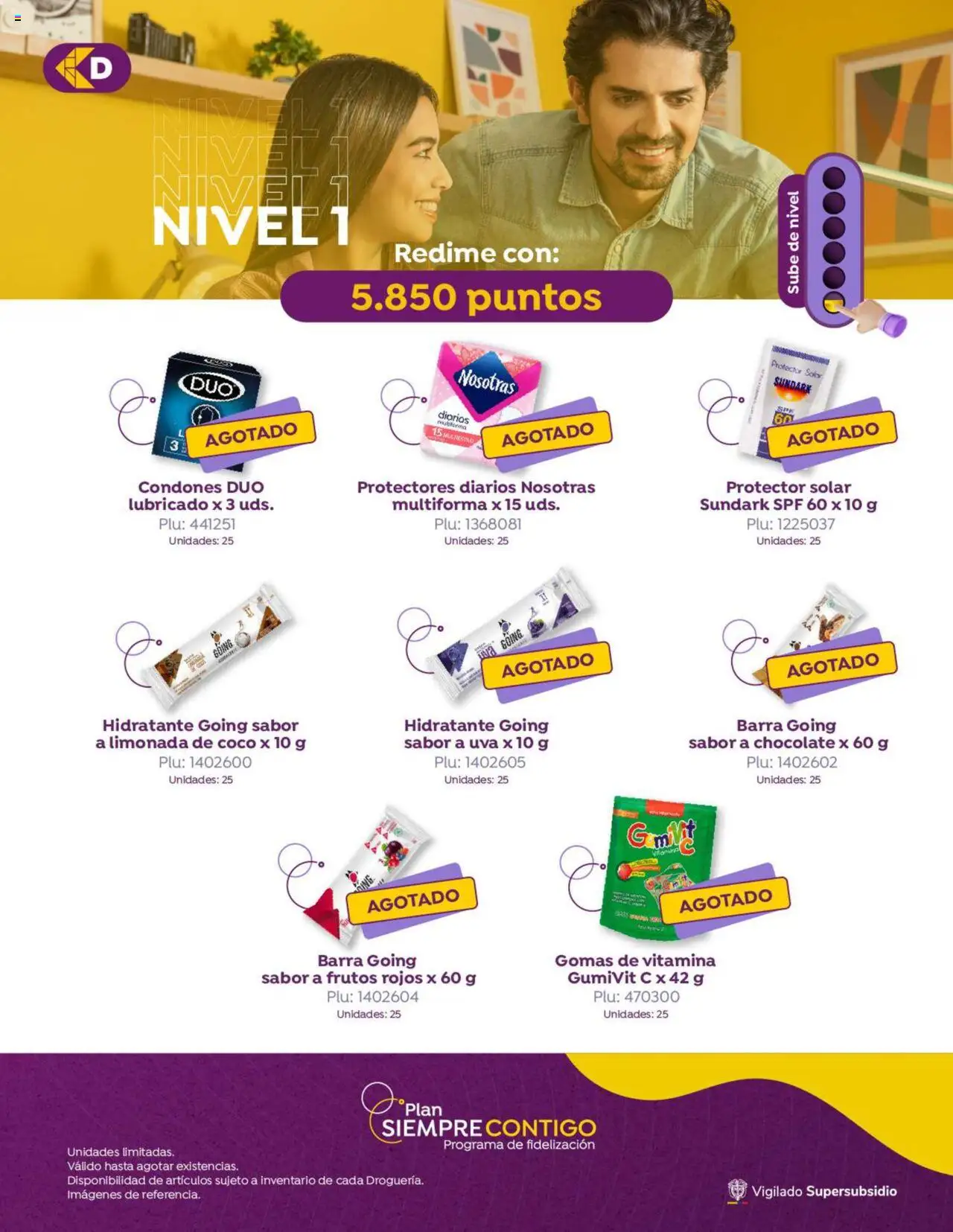 Colsubsidio revista - valida desde el 01.08.2025 | Página: 2 | Productos: Protectores diarios, Coco, Uva, Protector solar
