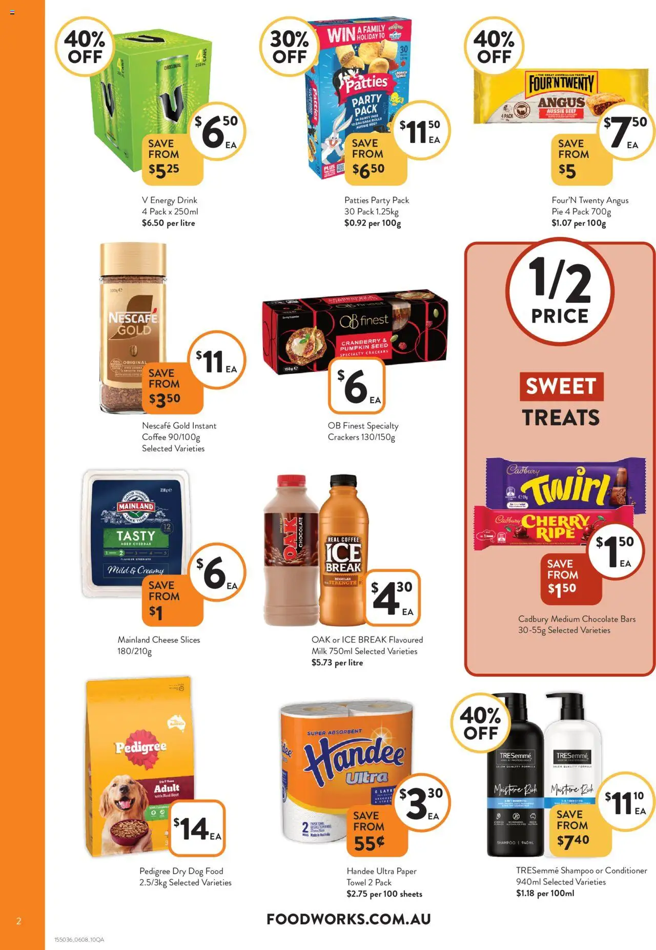 Foodworks catalogue - valid from 06.08.2025 | Page: 2 | Products: Cheese, Conditioner, Coffee, Pumpkin