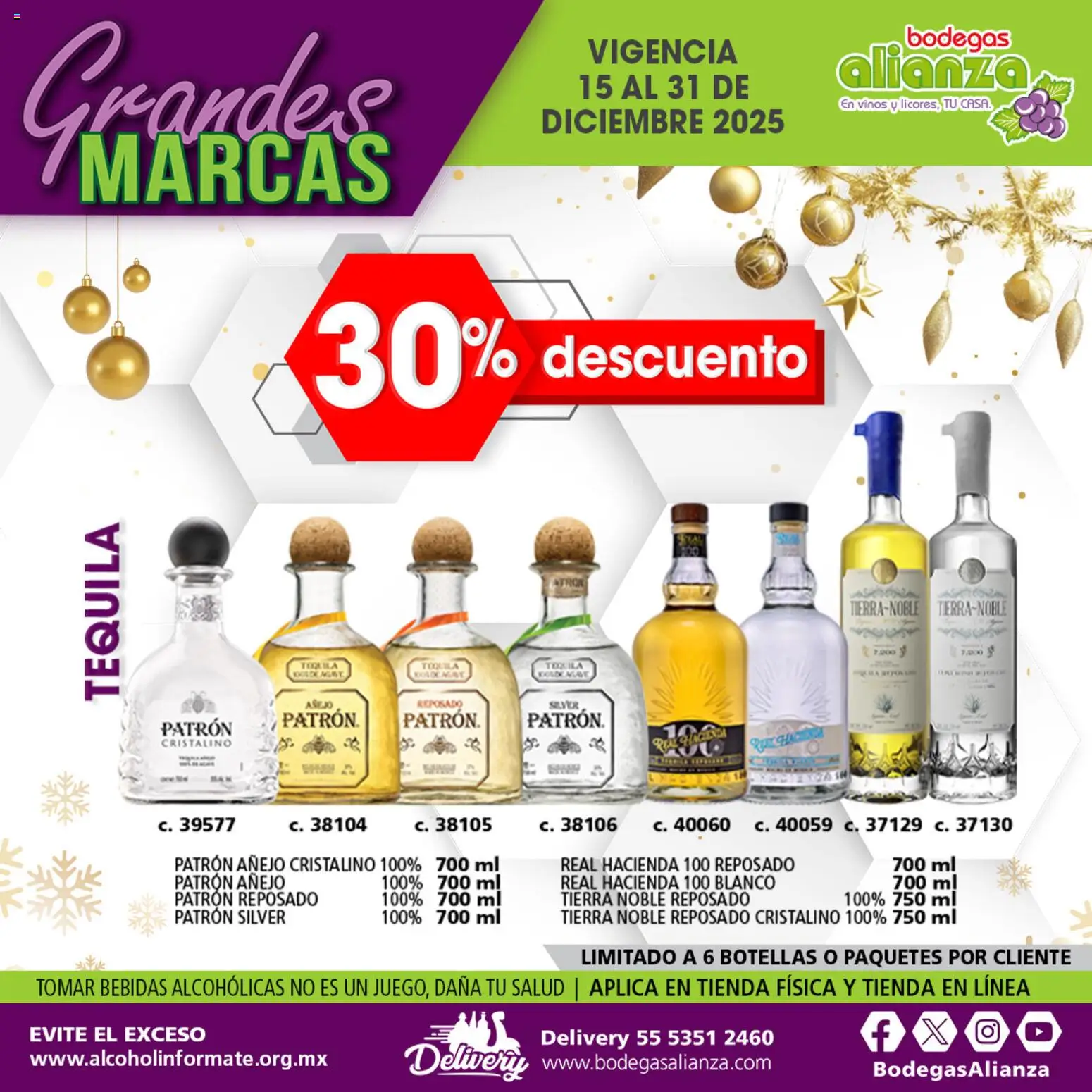 Nuevas ofertas de Bodegas Alianza válidas en toda la República Mexicana desde el 15.12.2025. ¡Encuentra las mejores ofertas en Bodegas Alianza catálogo Grandes Marcas! | Página: 2 | Productos: Tequila