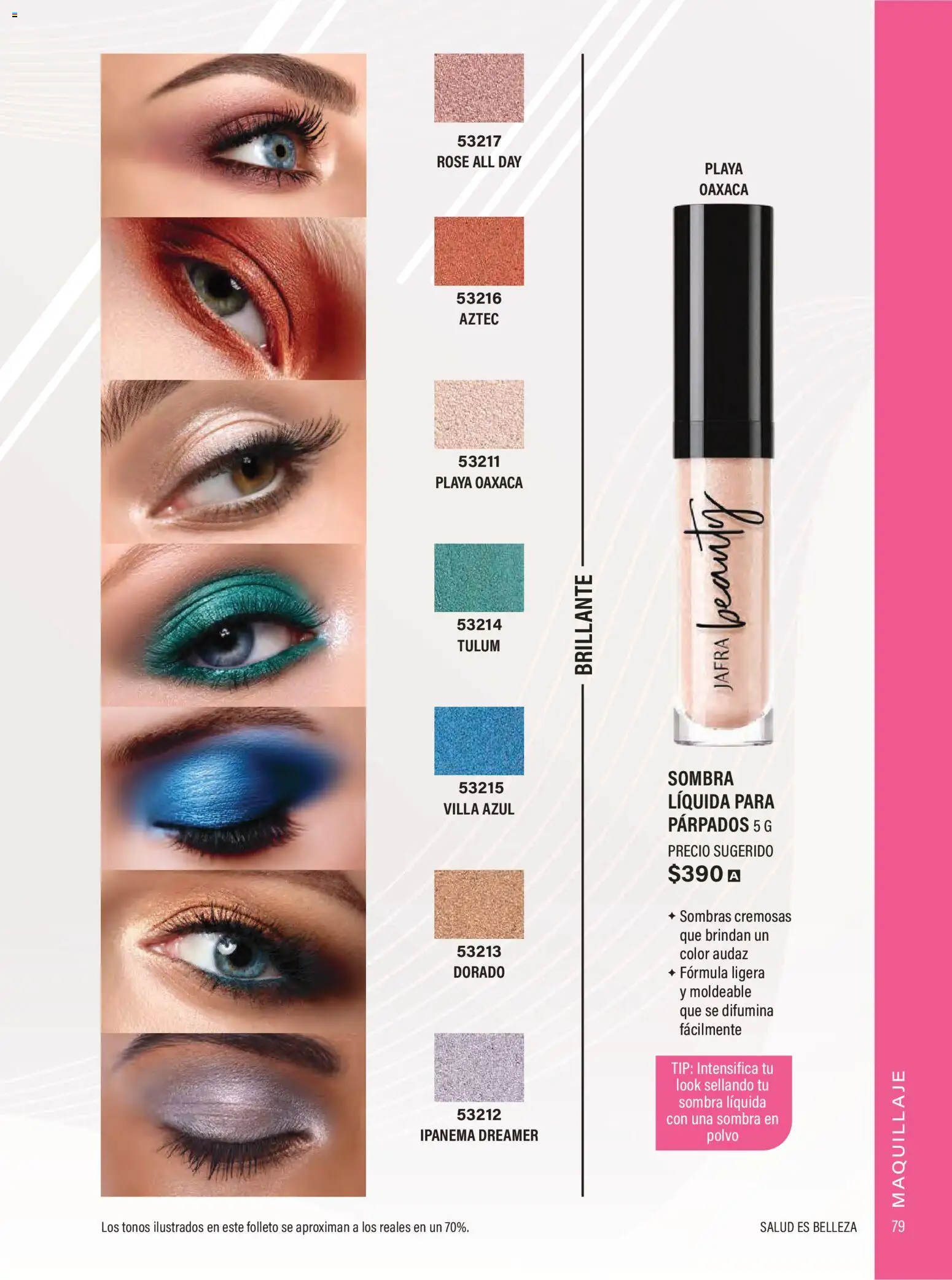 Nuevas ofertas de JAFRA válidas en toda la República Mexicana desde el 01.02.2026. ¡Encuentra las mejores ofertas en JAFRA catálogo Organizador de Ventas! | Página: 77 | Productos: Sombra, Maquillaje, Polvo