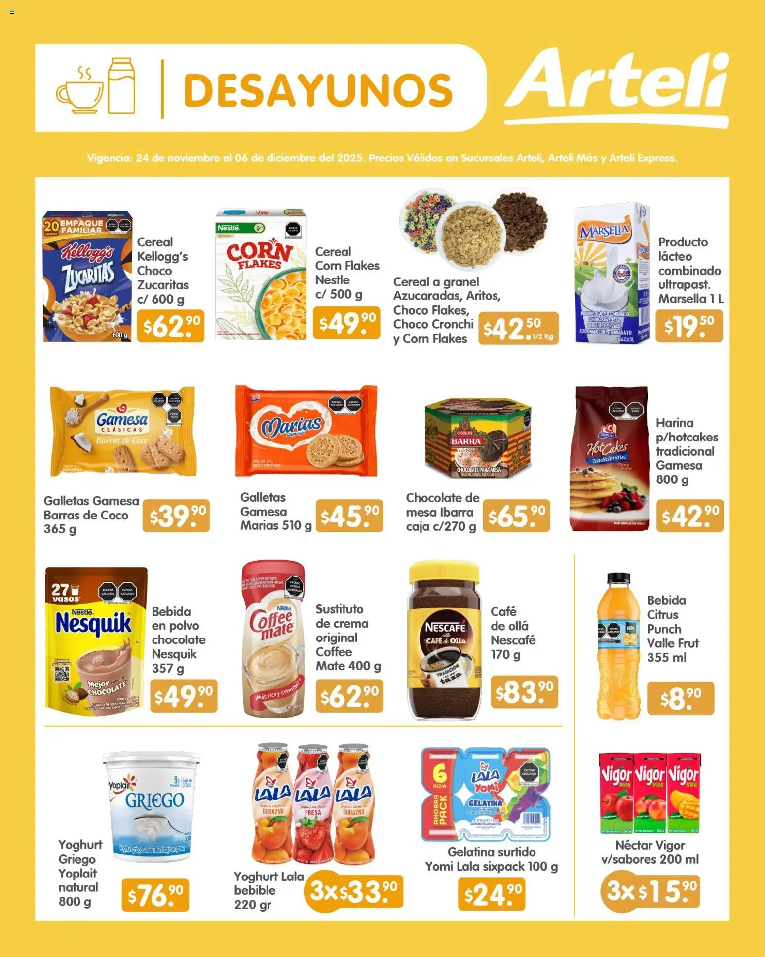 Nuevas ofertas de Arteli válidas en toda la República Mexicana desde el 24.11.2025. ¡Encuentra las mejores ofertas en Arteli folleto Quincenal! | Página: 3 | Productos: Gelatina, Café, Vitaminas, Polvo
