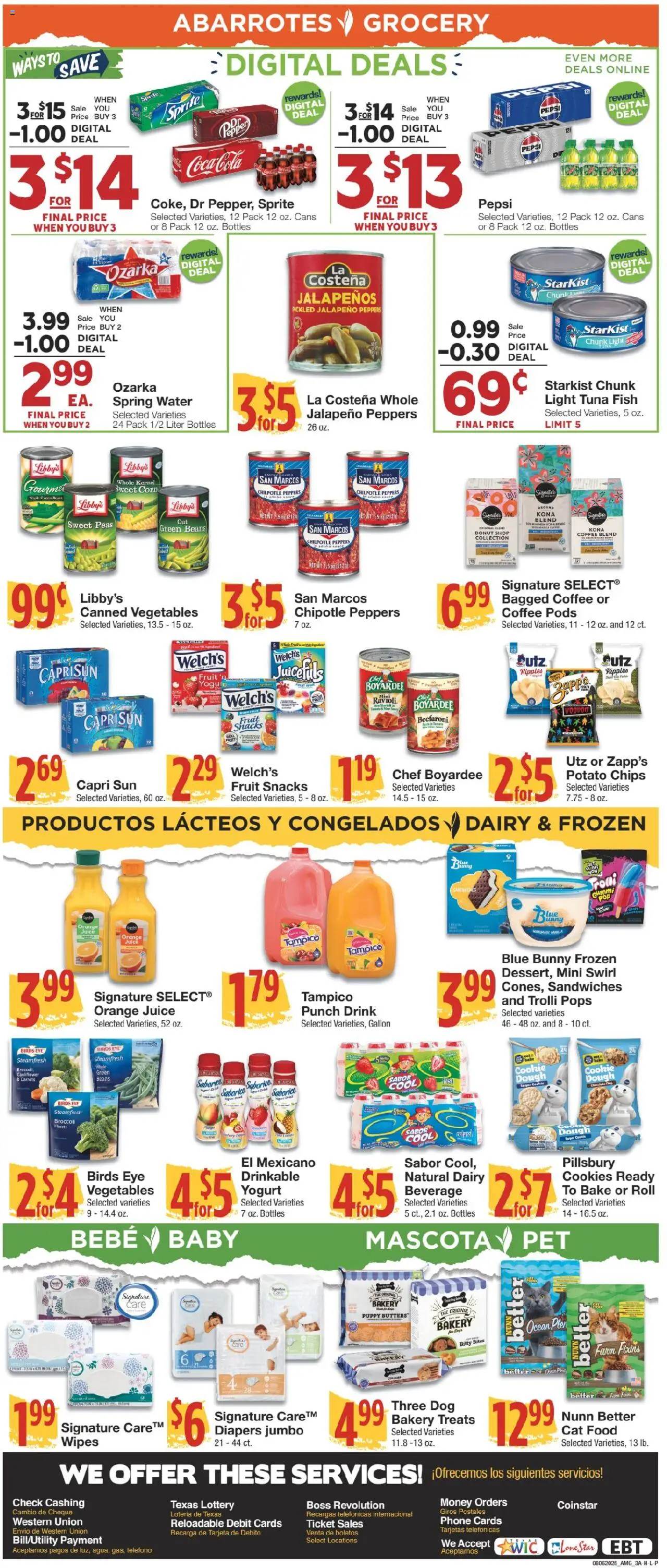 United Supermarkets Ad - valid from 05.08.2025 | Page: 3 | Products: Bakery, Broccoli, Yogurt, Cauliflower