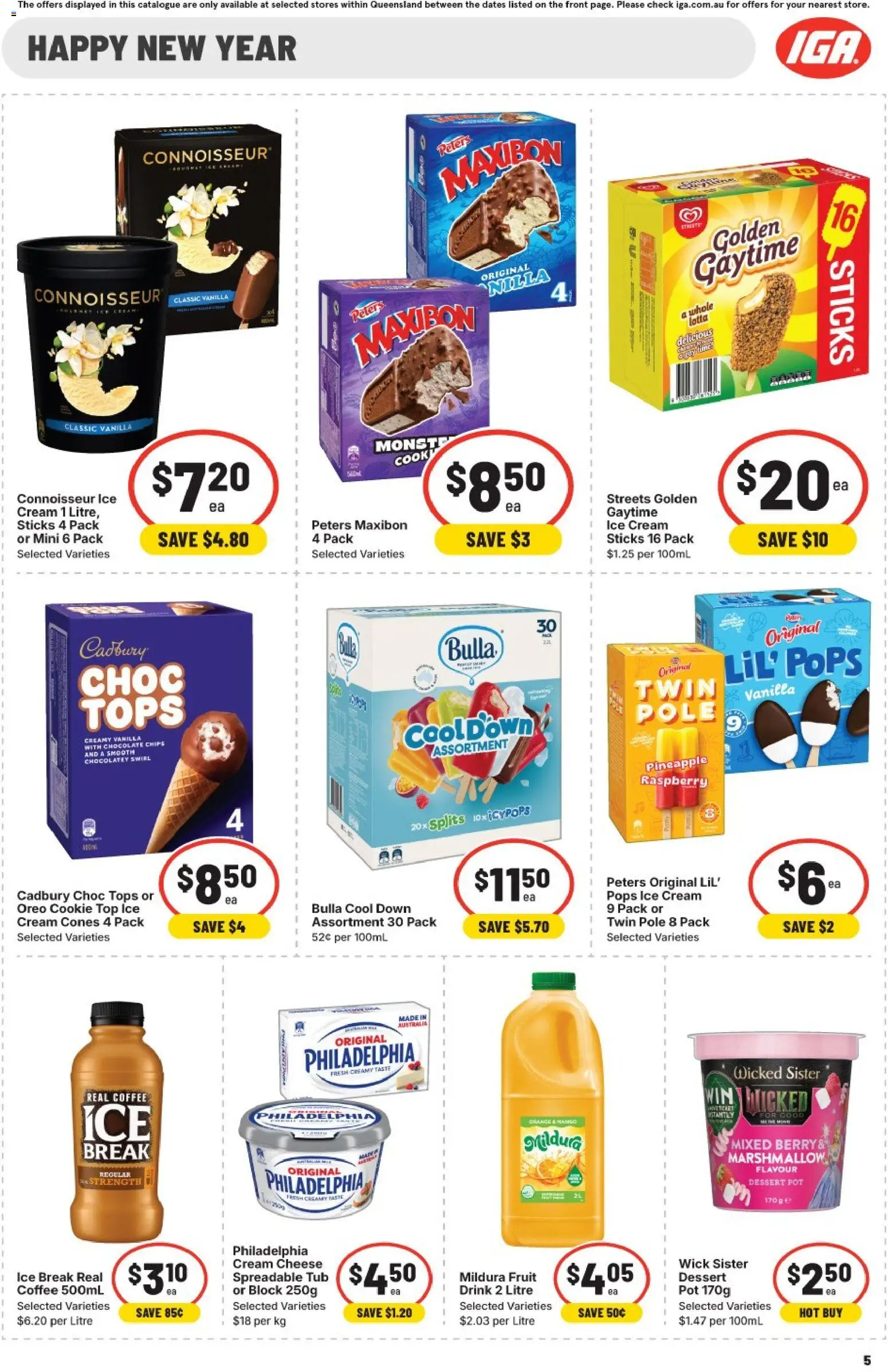IGA catalogue - valid from 24.12.2025 | Page: 8 | Products: Pot, Cream, Ice cream, Raspberry
