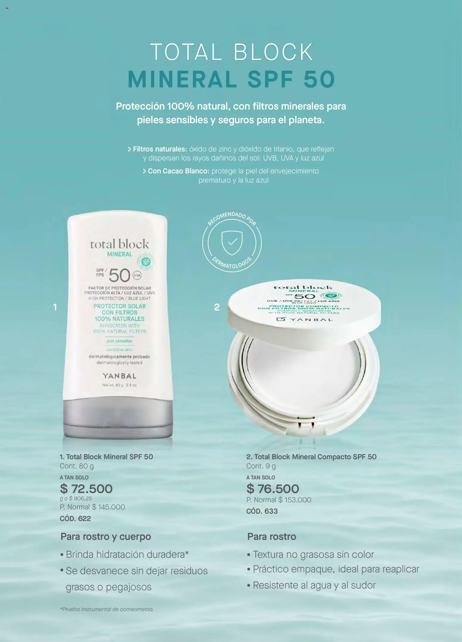 Yanbal revista - valida desde el 03.01.2026 | Página: 16 | Productos: Agua, Uva, Protector solar