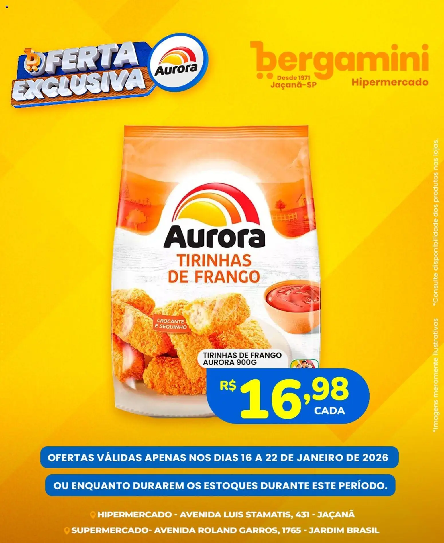 Supermercado Bergamini Folheto - válido de 16.01.2026 | Página: 1 | Produtos: Frango