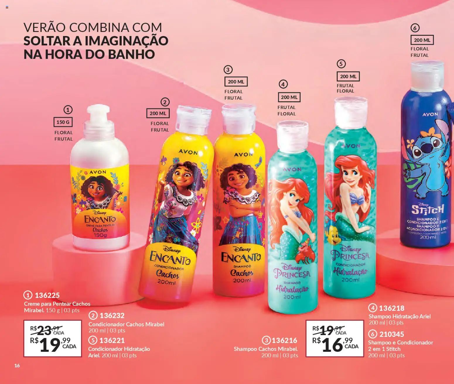 Avon Folheto - válido de 19.12.2025 | Página: 16 | Produtos: Shampoo, Ariel, Condicionador, Creme para pentear
