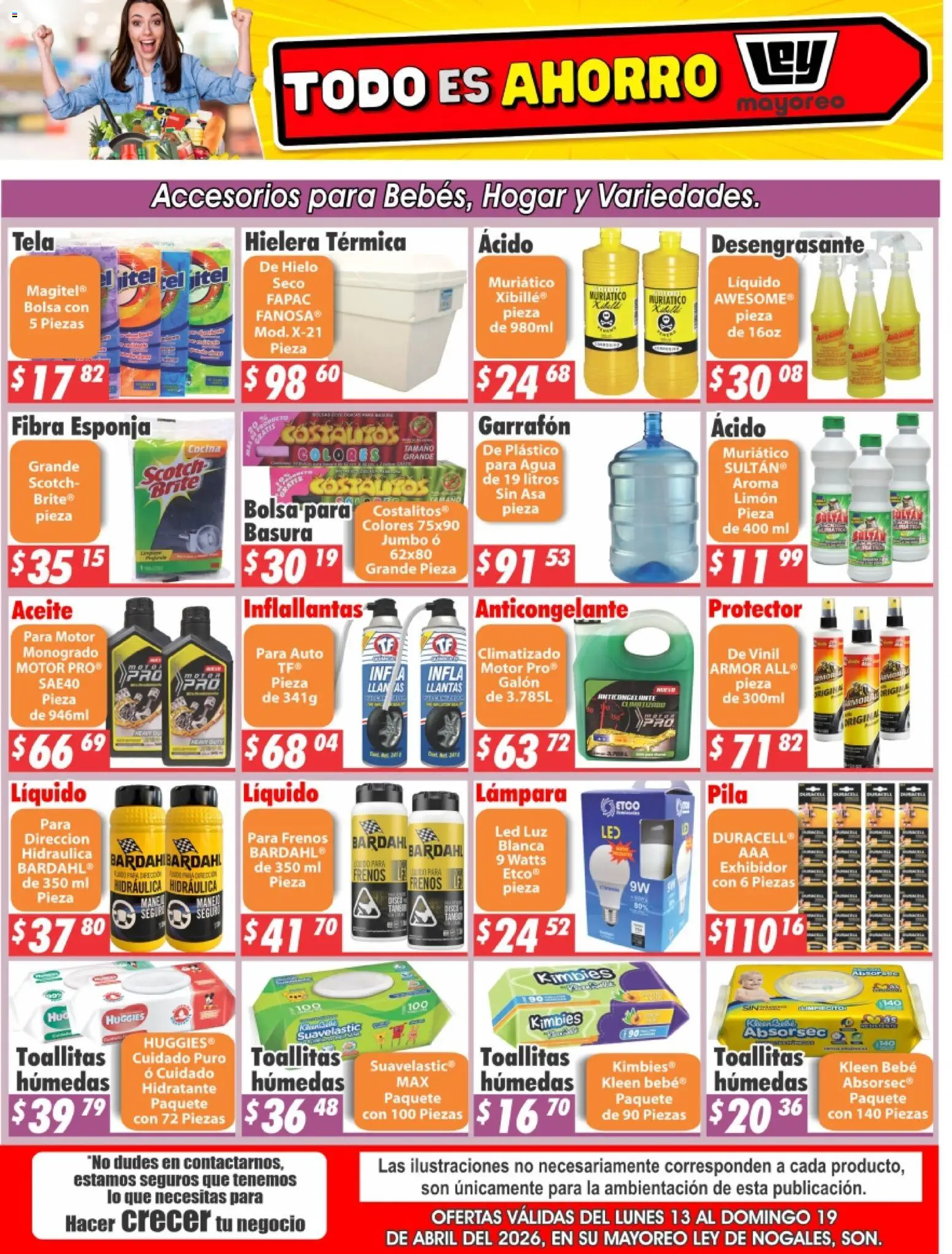 Nuevas ofertas de Casa Ley válidas en toda la República Mexicana desde el 13.04.2026. ¡Encuentra las mejores ofertas en Casa Ley folleto Nogales! | Página: 1 | Productos: Papa, Aceite, Hielera, Pila