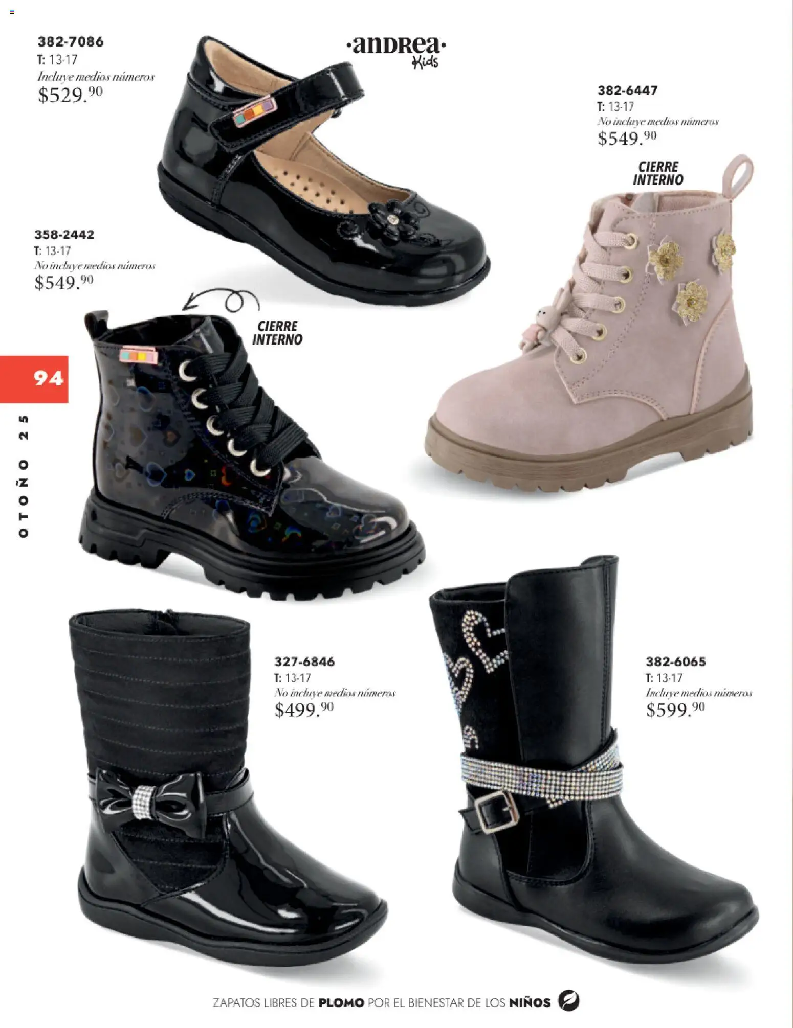 Nuevas ofertas de Andrea válidas en toda la República Mexicana desde el 26.11.2025. ¡Encuentra las mejores ofertas en Andrea catálogo Infantil Baby otoño 2025! | Página: 6 | Productos: Zapatos