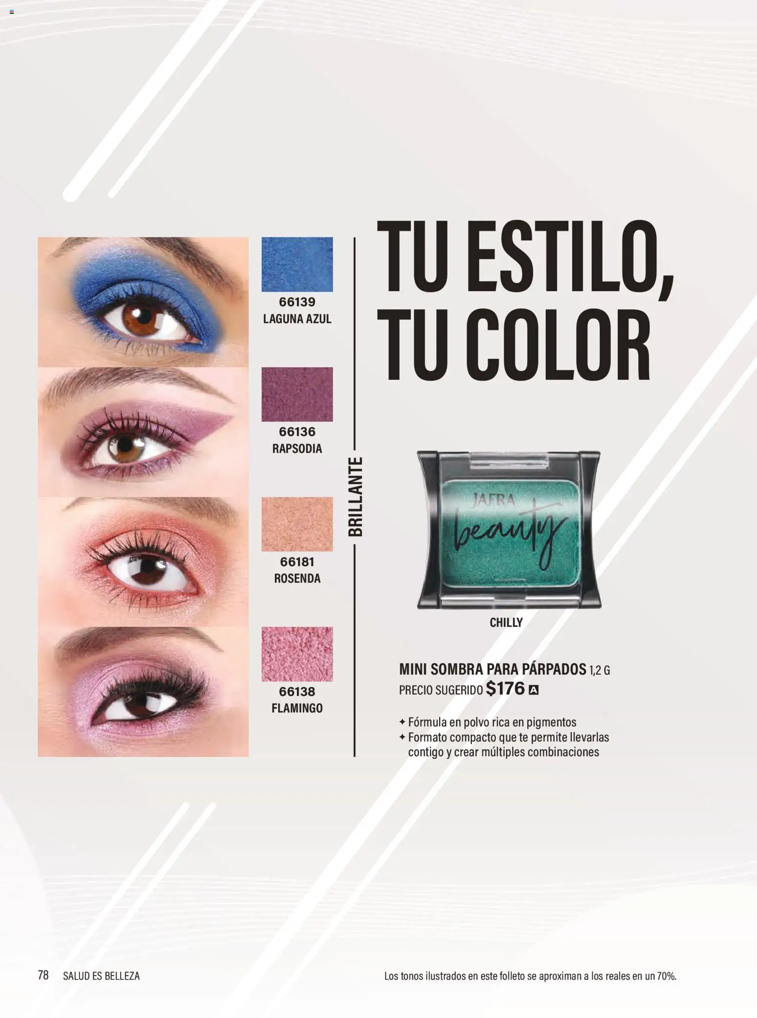 Nuevas ofertas de JAFRA válidas en toda la República Mexicana desde el 01.02.2026. ¡Encuentra las mejores ofertas en JAFRA catálogo Organizador de Ventas! | Página: 76 | Productos: Sombra, Té, Polvo