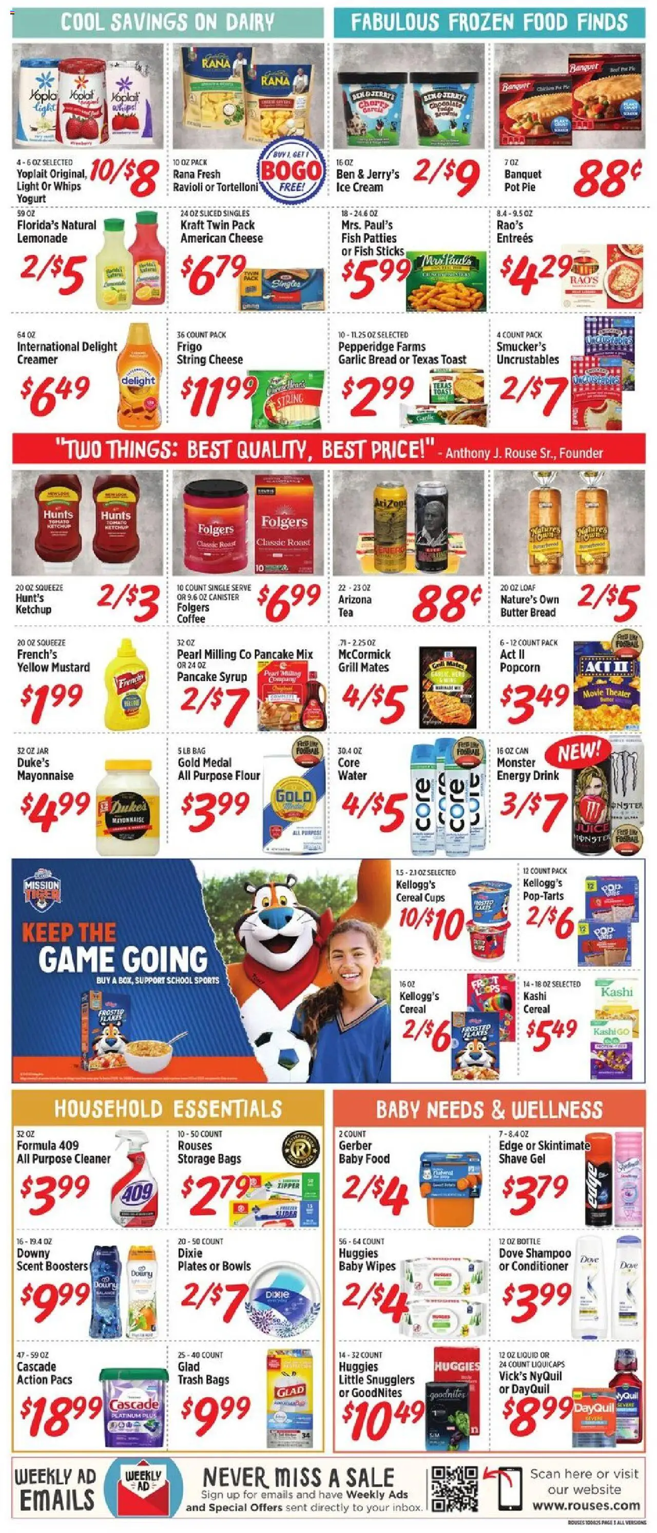 Rouses Weekly Ad - MS - valid from 08.10.2025 | Page: 7 | Products: Butter, Cheese, Ketchup, Bag