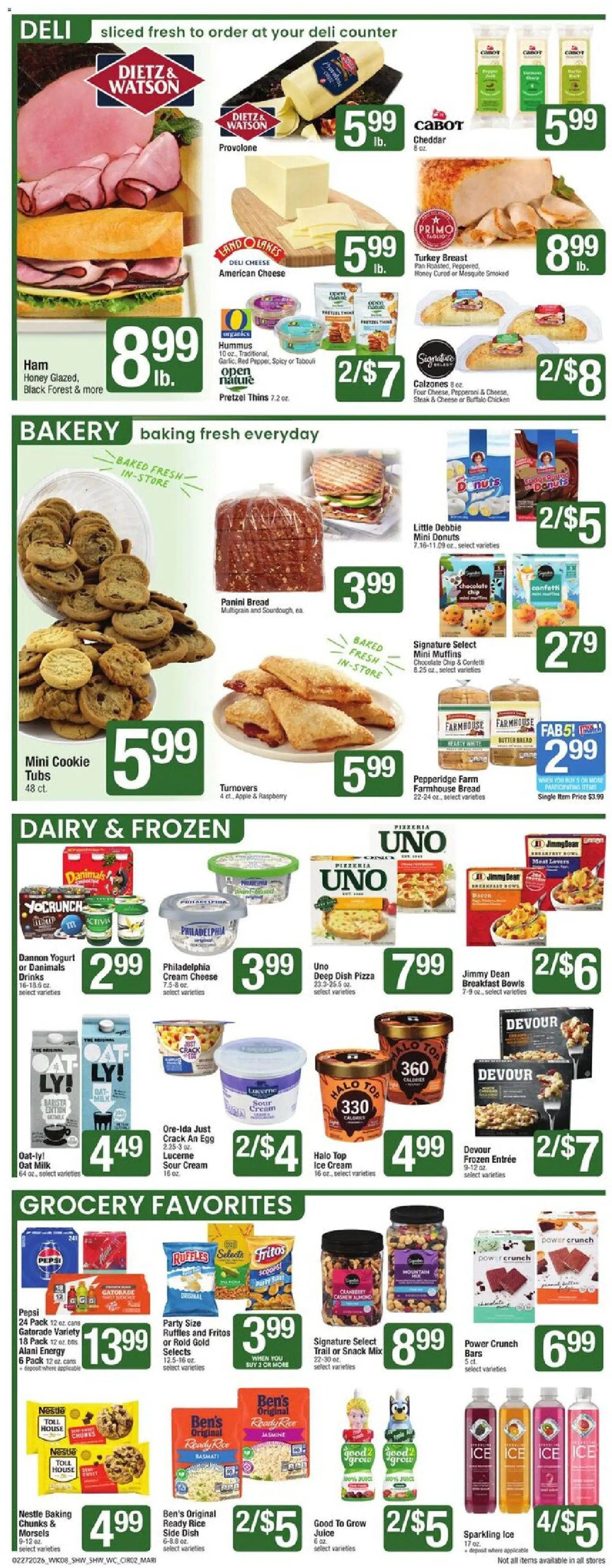 Shaw's Weekly Ad - RI - valid from 27.02.2026 | Page: 2 | Products: Wc, Milk, Cheese, Raspberry