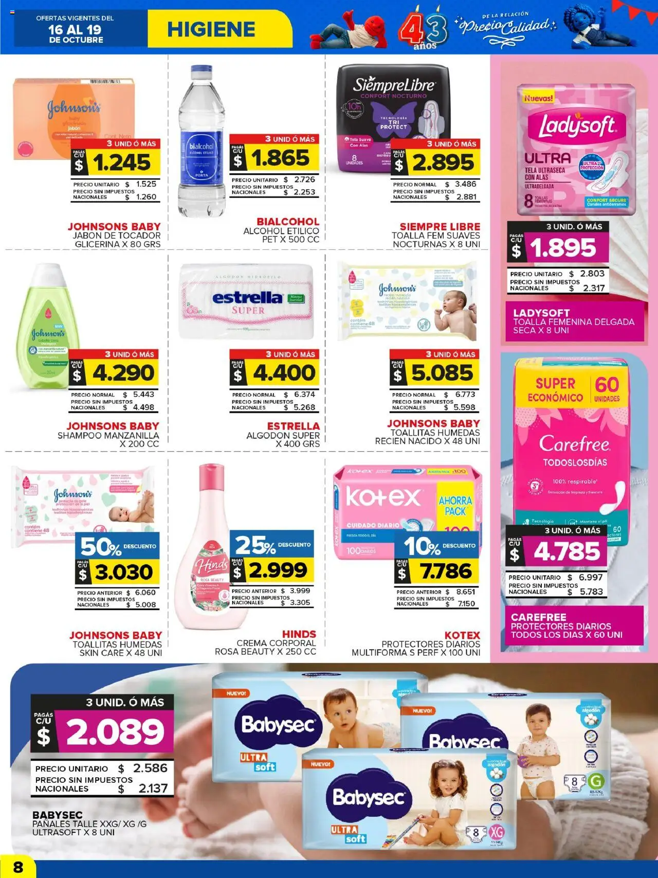 Carrefour Maxi catálogo - San Luis │ válido desde el 16.10.2025 | Página: 8 | Productos: Toalla, Algodón, Shampoo, Crema