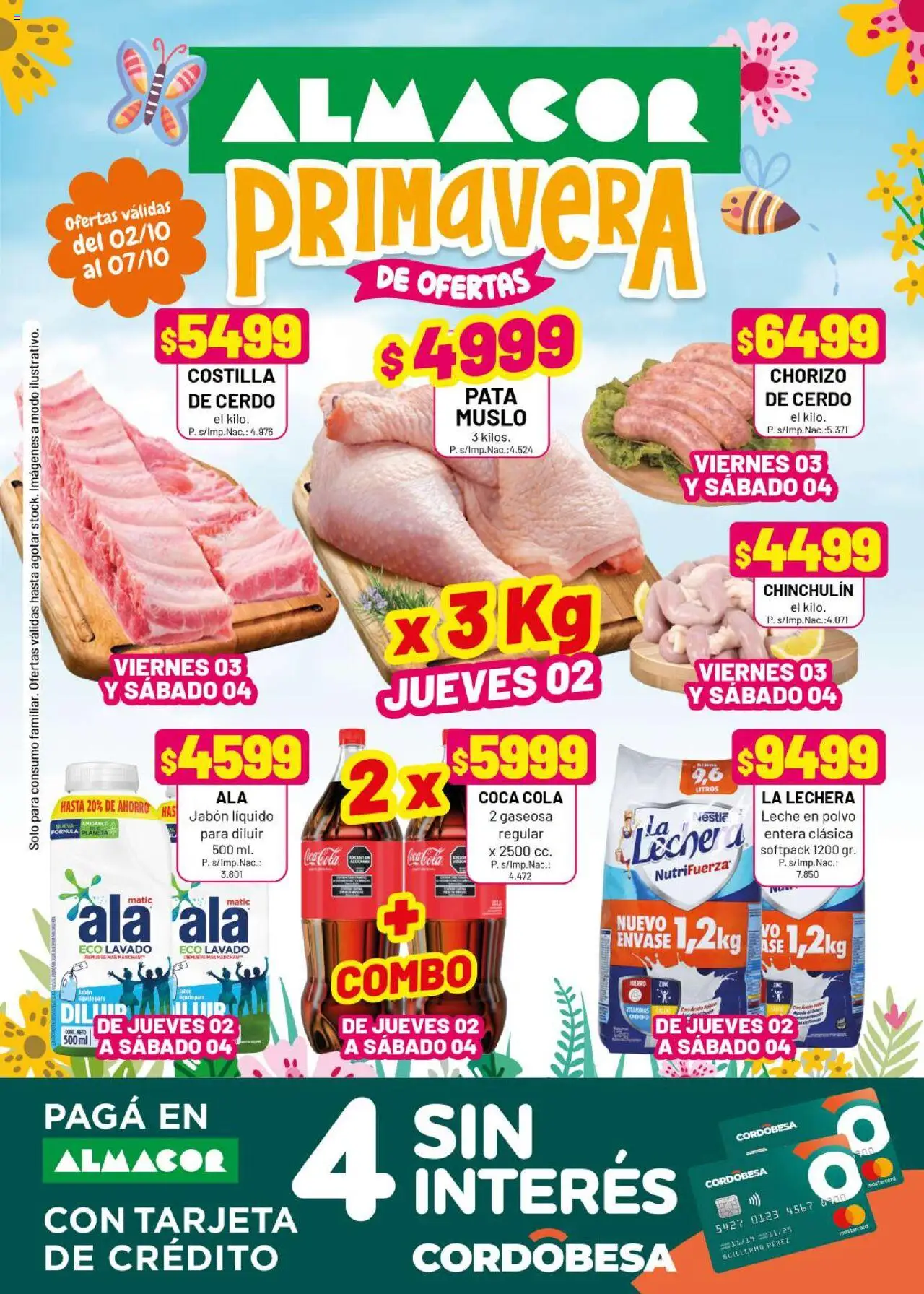 Almacor catálogo │ válido desde el 02.10.2025 | Página: 1 | Productos: Vitaminas, Leche en polvo, Jabón líquido, Cerdo