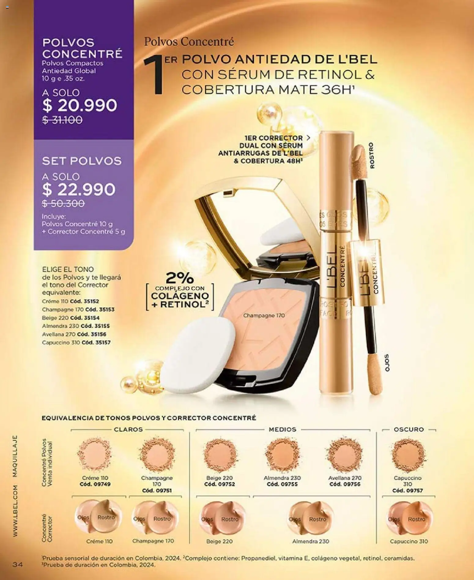 Catálogo L'Bel Campaña2x │ válido desde el 16.01.2026 | Página: 34 | Productos: Almendra, Corrector, Té, Serum