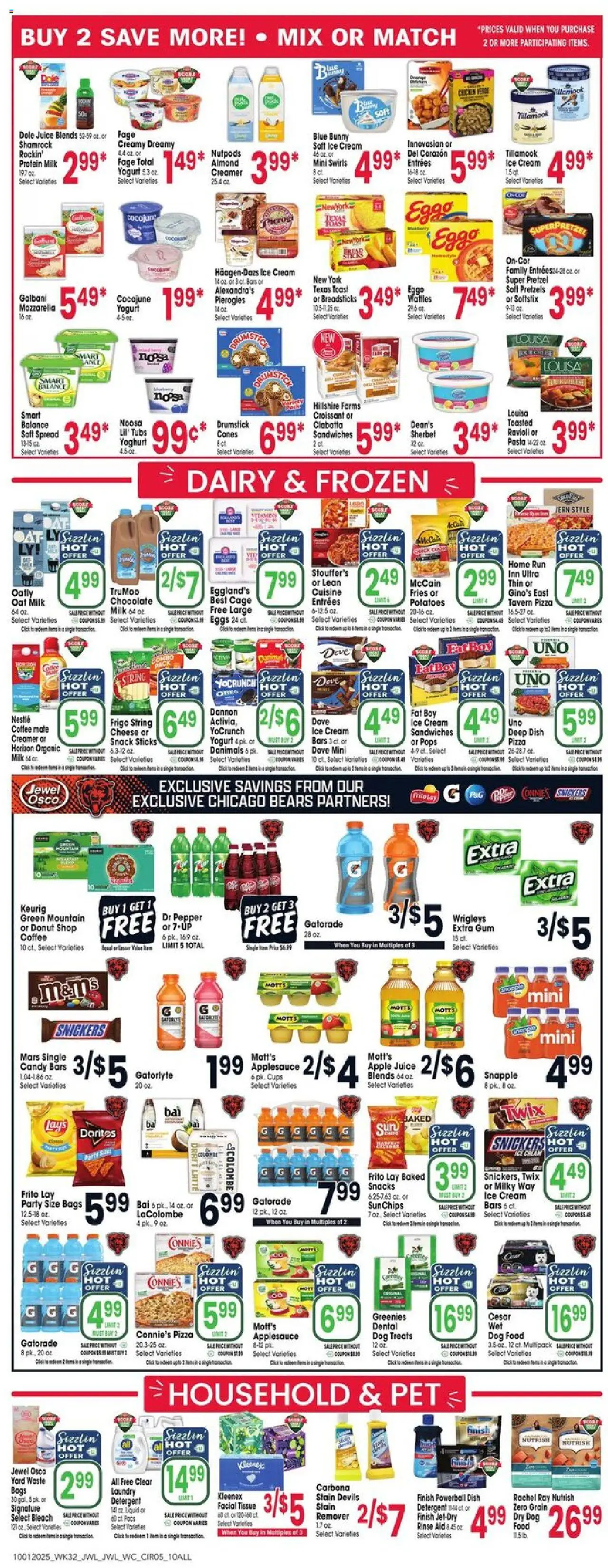 Jewel Osco Weekly Ad - IL - valid from 01.10.2025 | Page: 5 | Products: Cheese, Eggs, Detergent, Ice cream