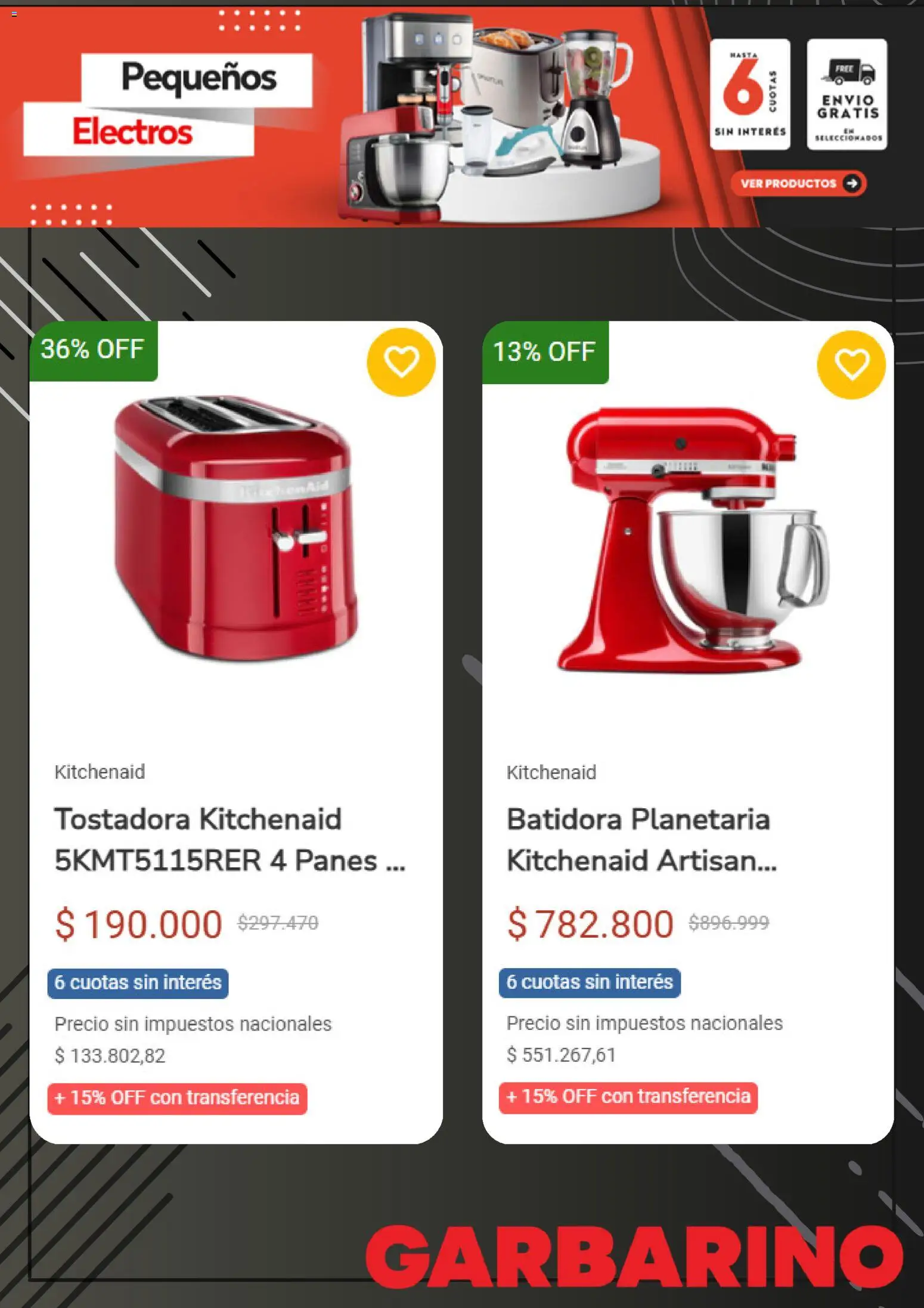 Garbarino catálogo │ válido desde el 20.01.2026 | Página: 2 | Productos: Batidora, Tostadora