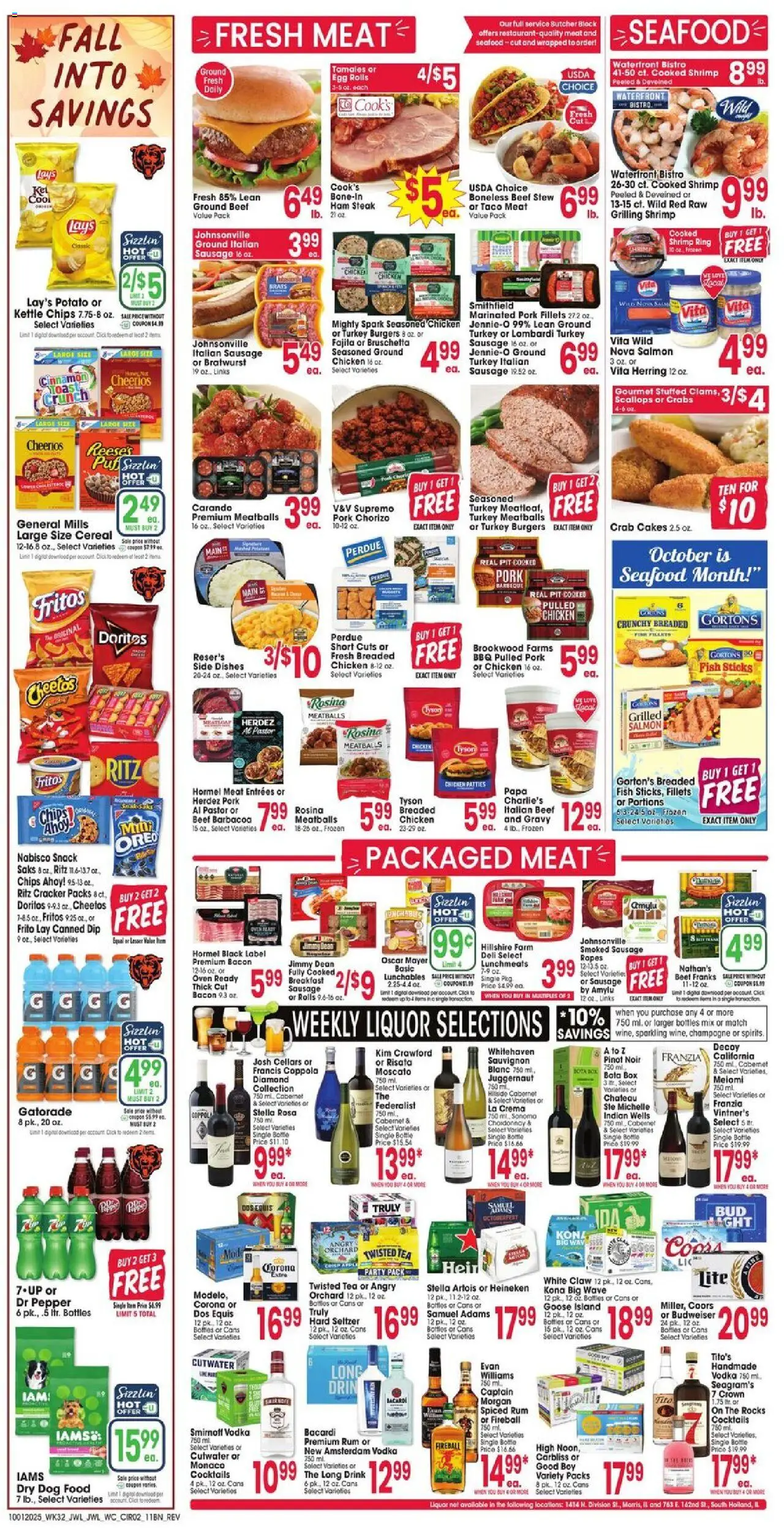 Jewel Osco Weekly Ad - IL - valid from 01.10.2025 | Page: 2 | Products: Ham, Fish, Tea, Beef
