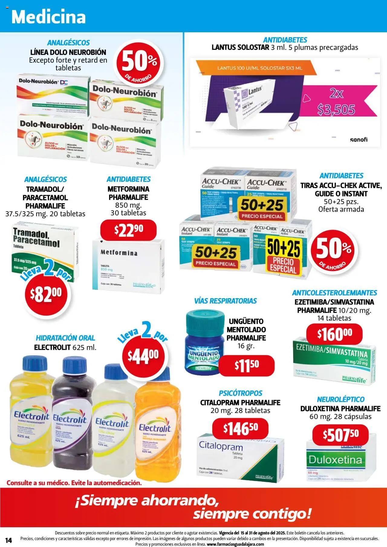 Nuevas ofertas de Farmacia Guadalajara válidas en toda la República Mexicana desde el 15.08.2025. ¡Encuentra las mejores ofertas en Farmacia Guadalajara - Catálogo! | Página: 14 | Productos: Tablet, Caja, Tableta, Sobre