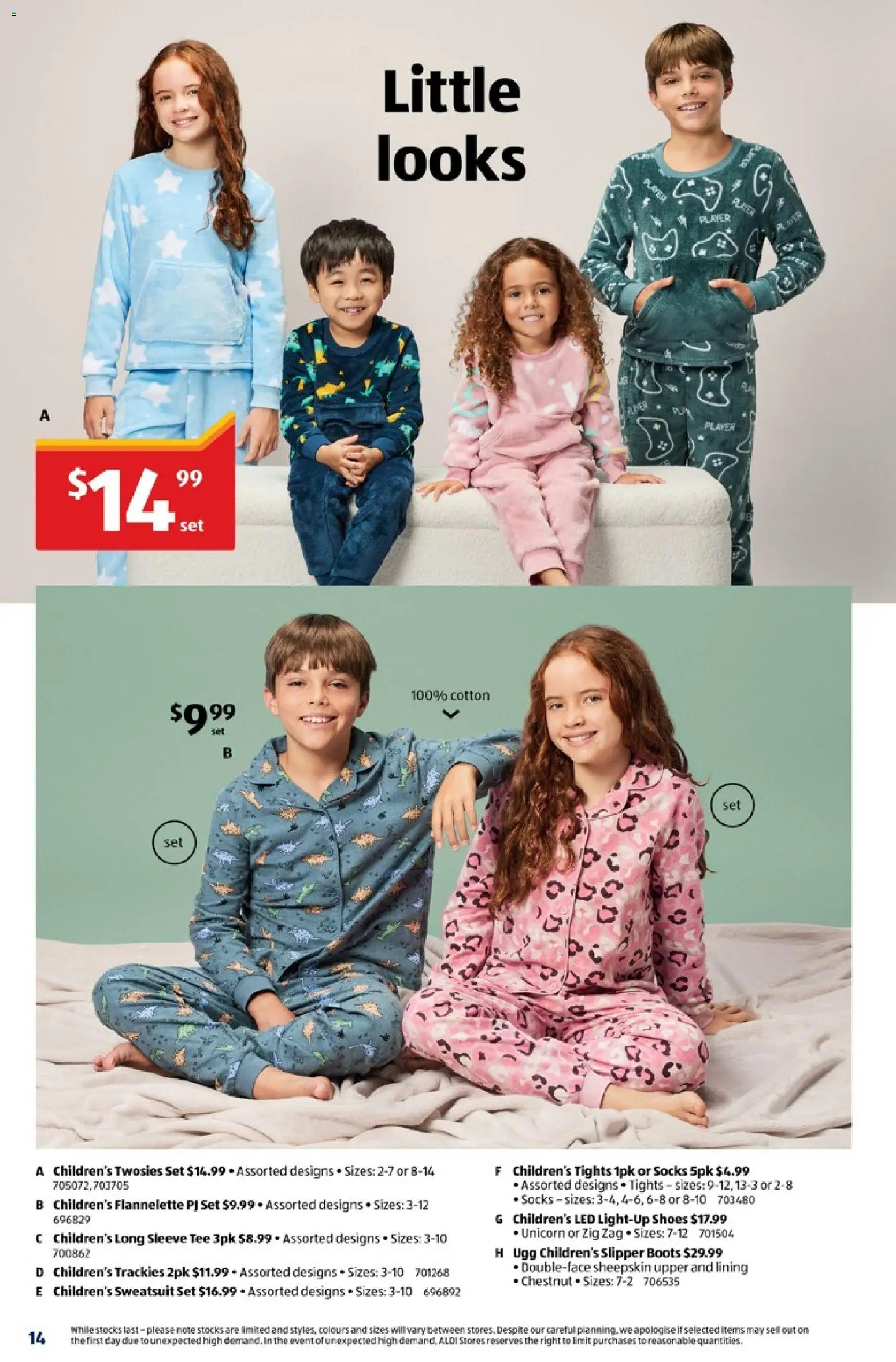 Aldi catalogue - valid from 15.04.2026 | Page: 14 | Products: Sheepskin, Socks, Boots, Player