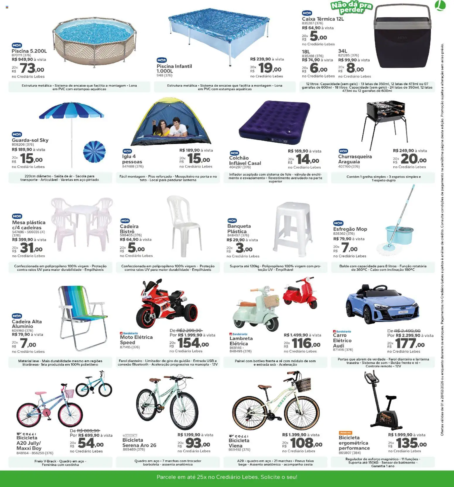 Lebes Folheto - válido de 01.02.2026 | Página: 7 | Produtos: Mesa, Cadeira, USB, Balde