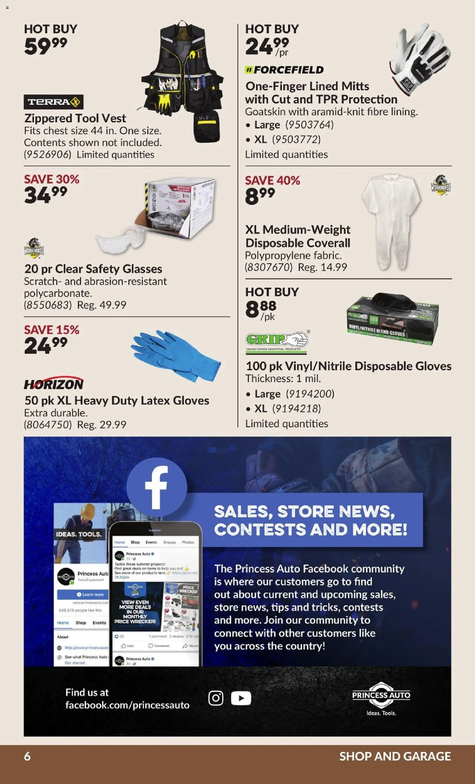 Princess Auto flyer valid from 30.12.2025 | Page: 11 | Products: Gloves, Glasses, Vest