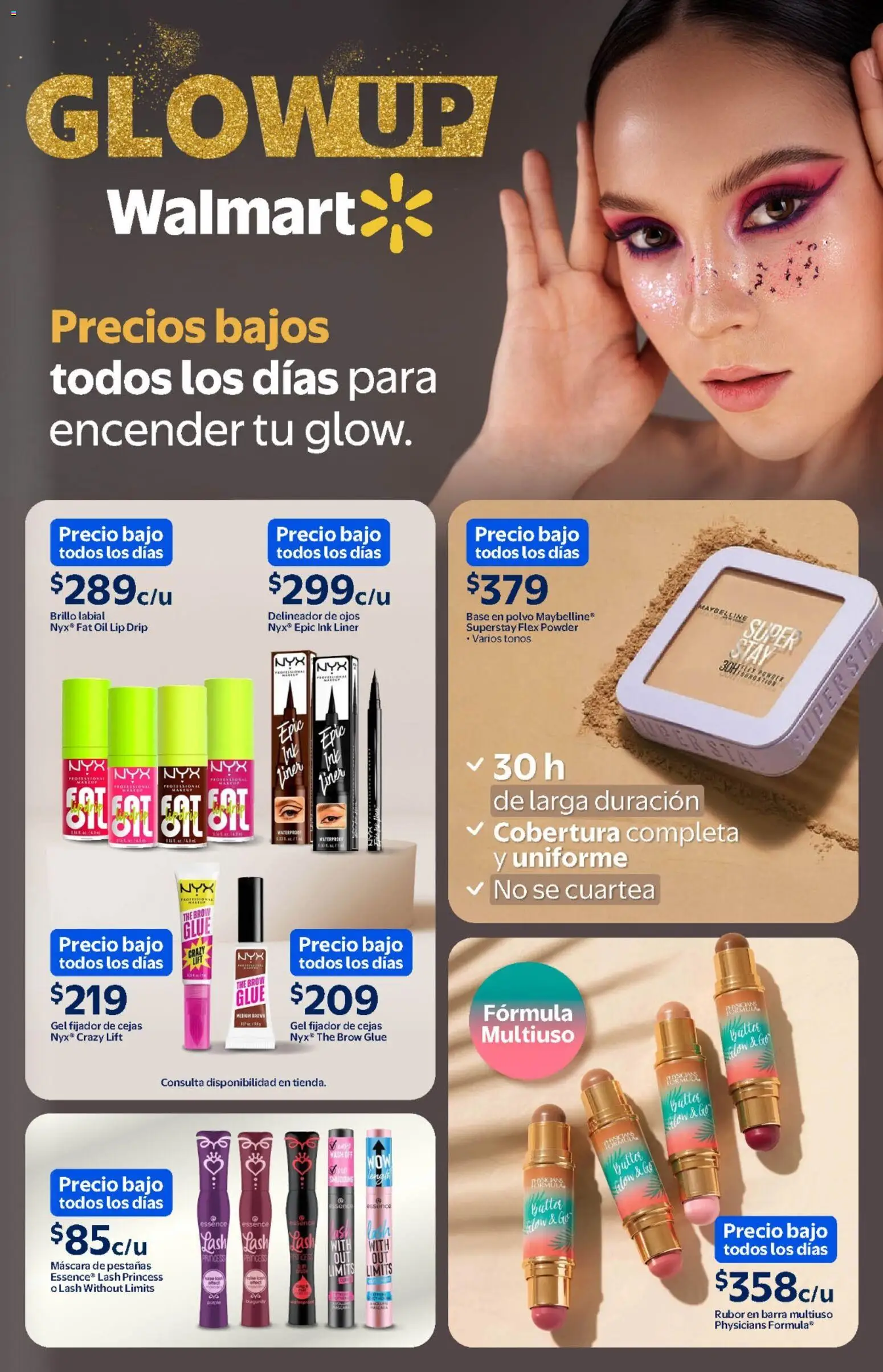 Nuevas ofertas de Walmart válidas en toda la República Mexicana desde el 11.02.2026. ¡Encuentra las mejores ofertas en Walmart folleto! | Página: 3 | Productos: Máscara, Brillo, Barra, Delineador de ojos