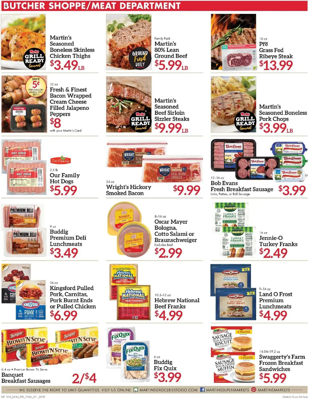 Martin’s - Next Ad - IN - valid from 10.08.2025 | Page: 6 | Products: Ham, Pork, Sausage, Grill